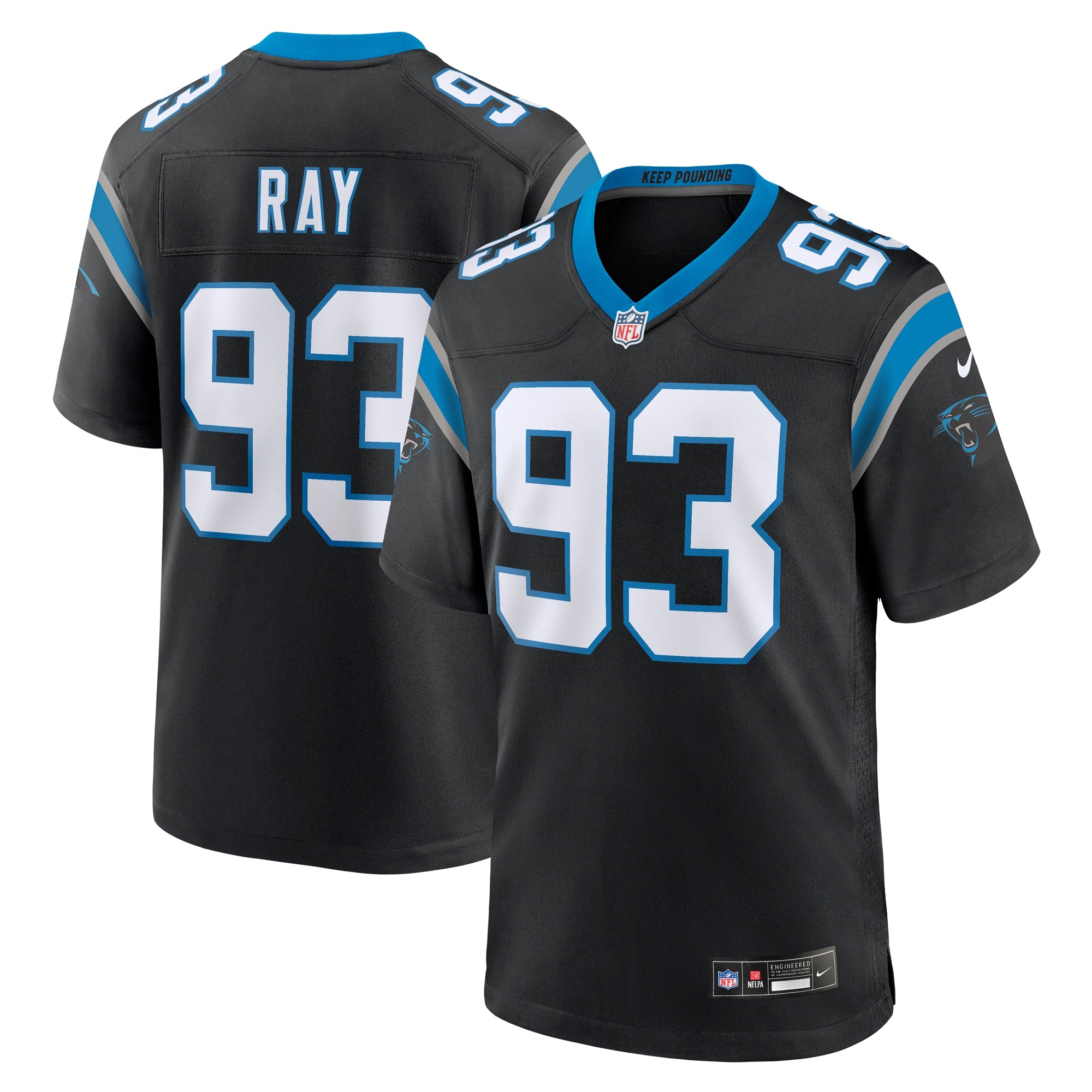 LaBryan Ray Carolina Panthers Team Game Jersey - Black | Stitched Football Jersey TJS1591