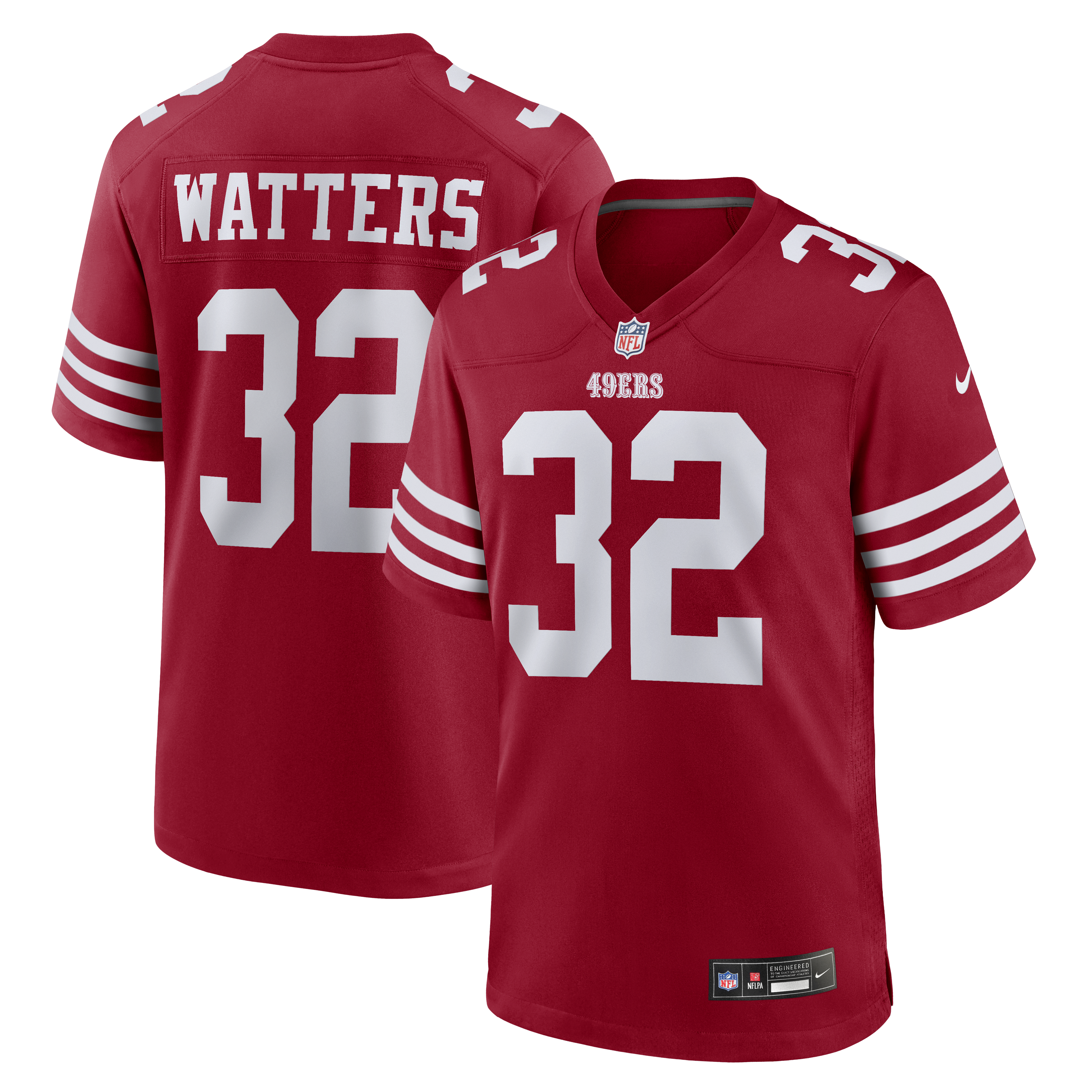 Ricky Watters San Francisco 49ers Retired Player Game Jersey - Scarlet | Stitched Football Jersey TJS1433