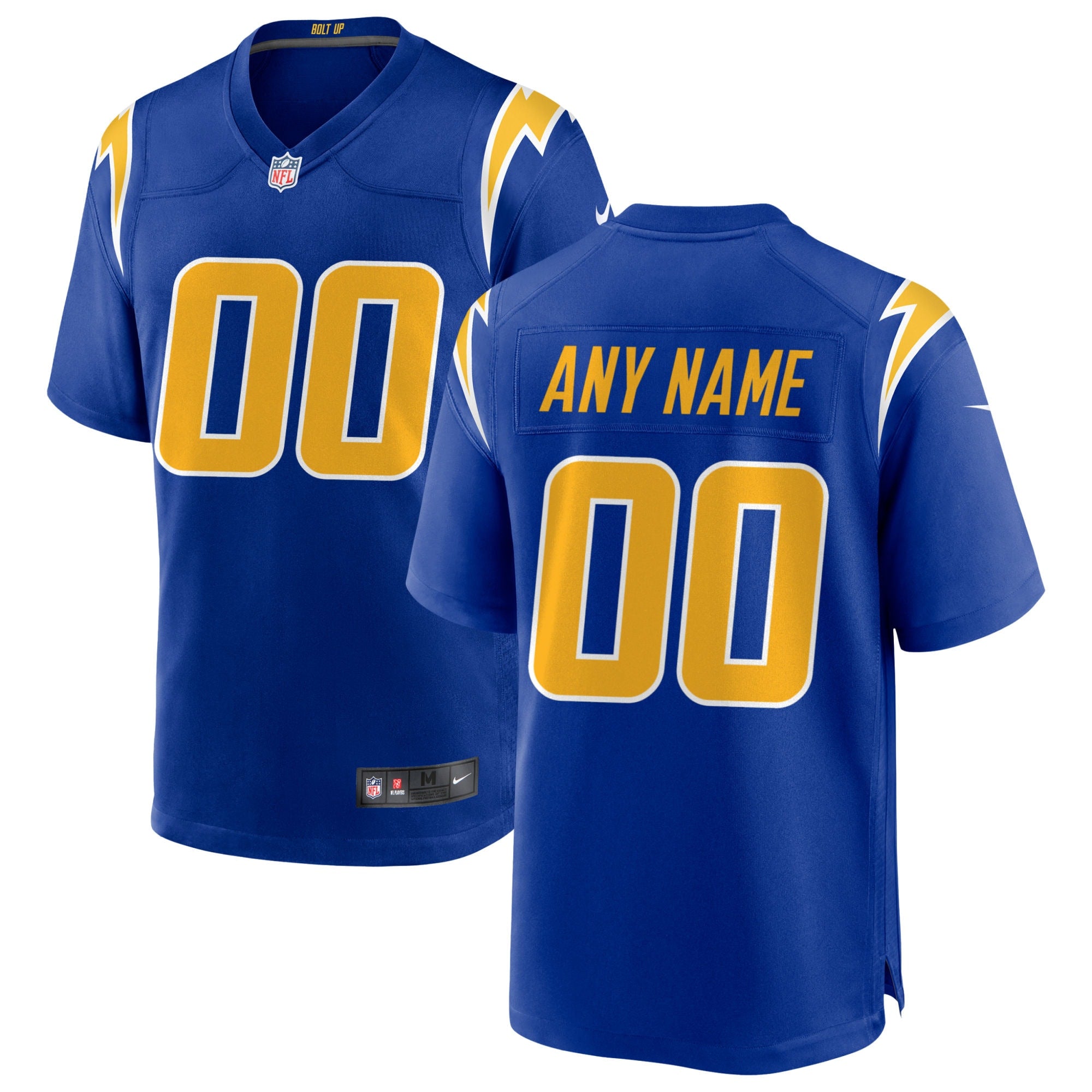 Los Angeles Chargers Alternate Custom Game Jersey - Royal | Stitched Football Jersey TJS1584