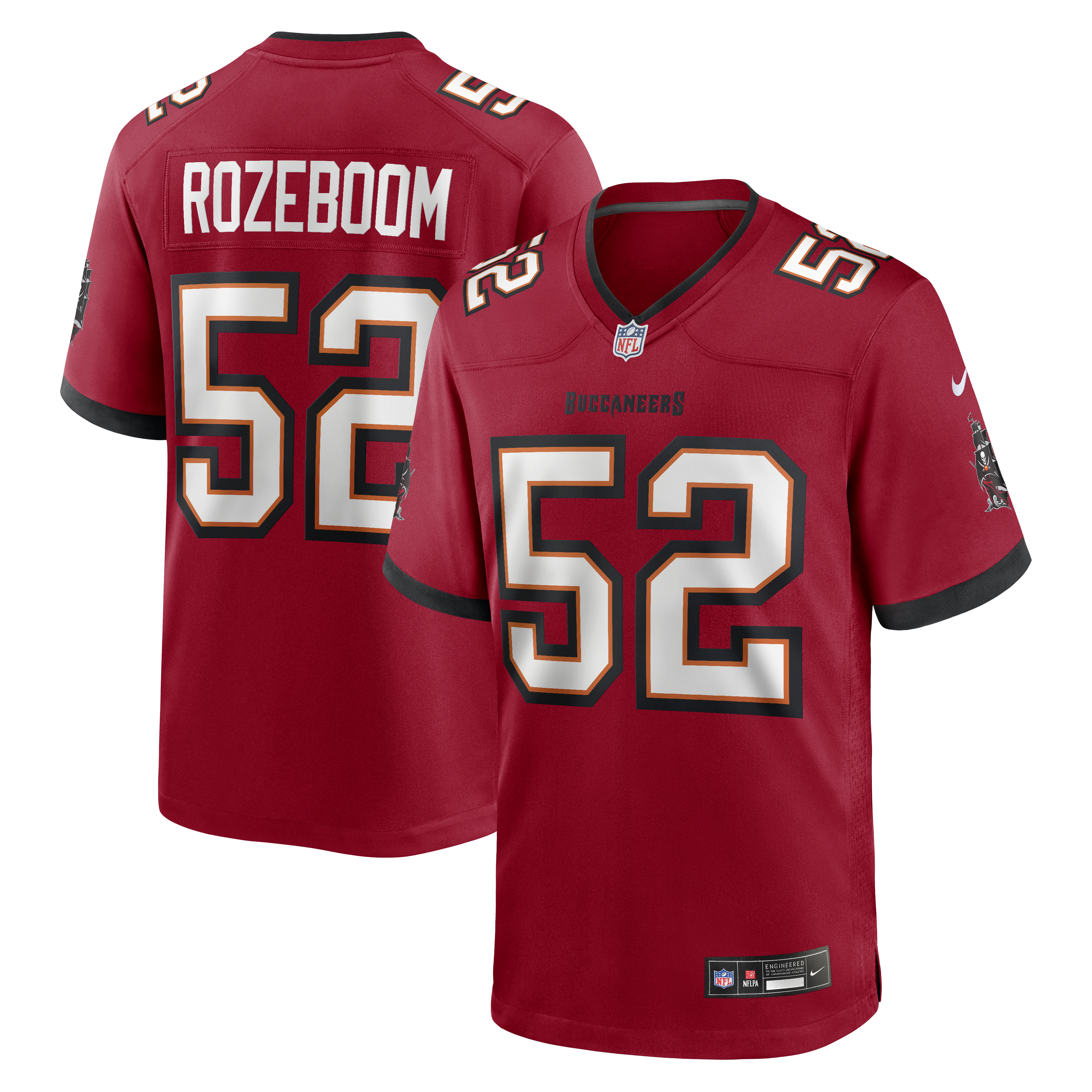 Christian Rozeboom Tampa Bay Buccaneers Team Game Jersey - Red | Stitched Football Jersey TJS1554