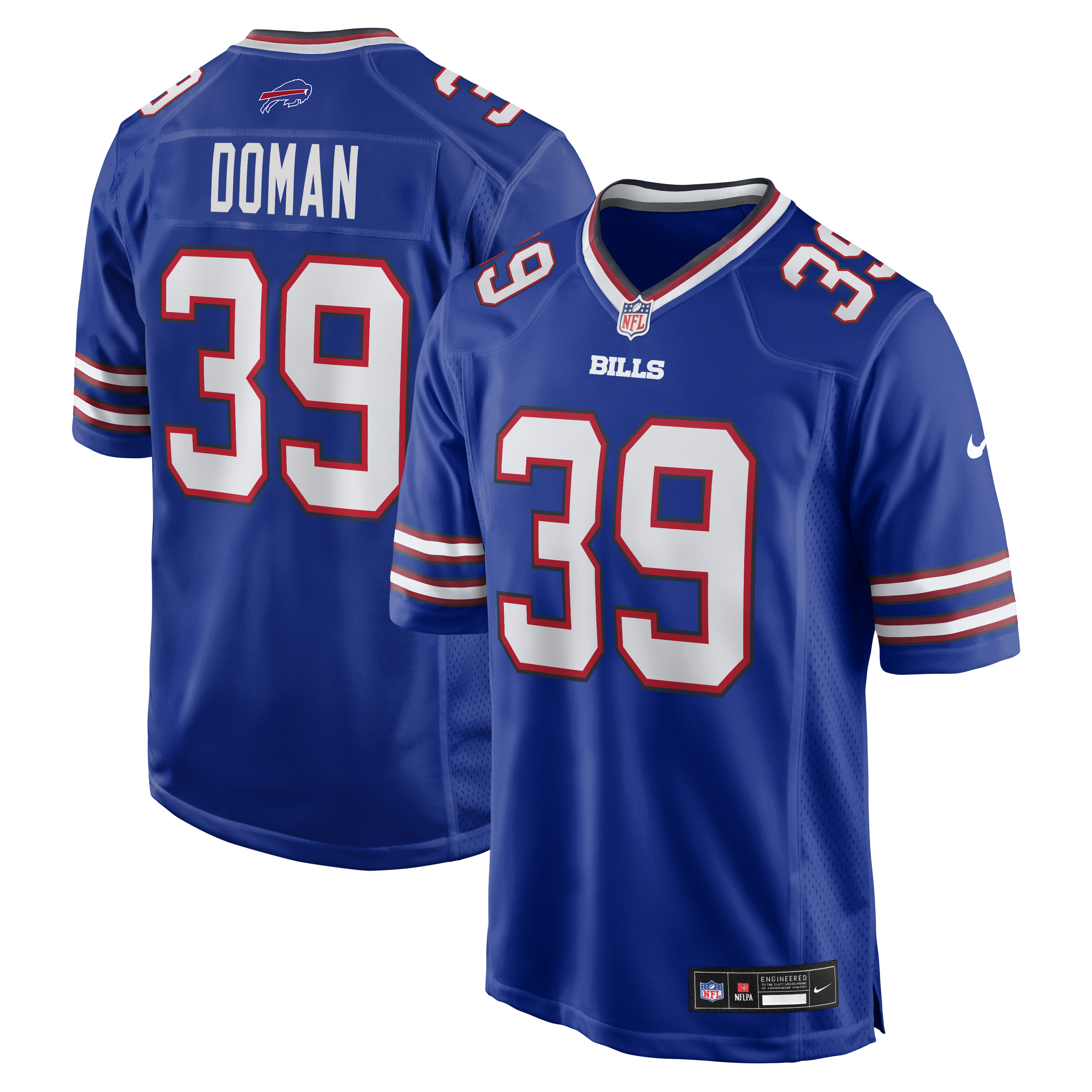 Tommy Doman Buffalo Bills Team Game Jersey - Royal | Stitched Football Jersey TJS1405