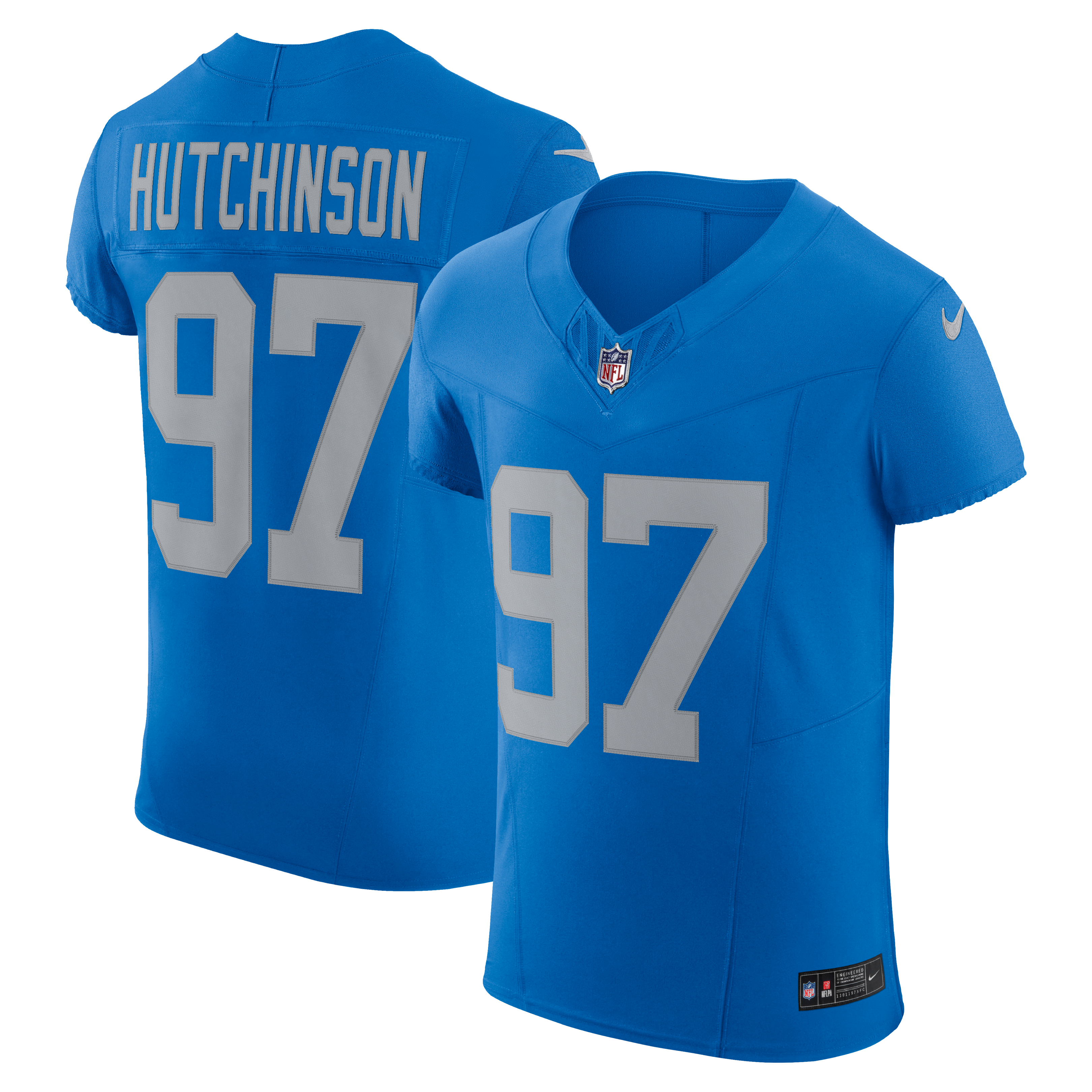 Aidan Hutchinson Detroit Lions Alternate Vapor F.U.S.E. Elite Jersey - Blue | Stitched Football Jersey TJS1469
