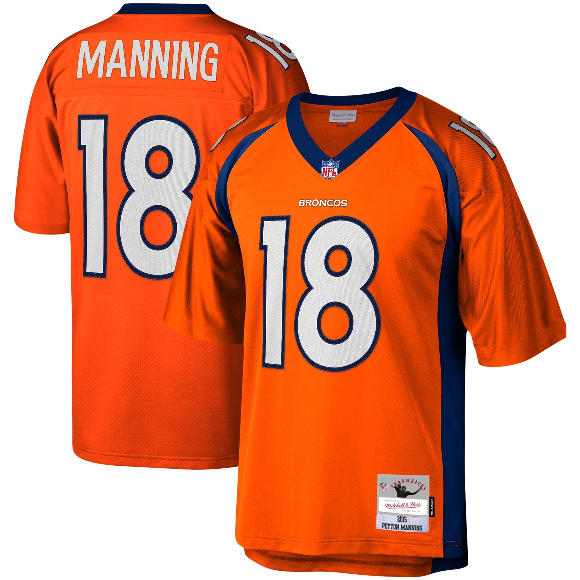 Peyton Manning Denver Broncos M & N Legacy Replica Jersey - Orange | Stitched Football Jersey TJS1473