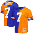 John Elway Denver Broncos M & N 1990 Split Legacy Replica Jersey - Royal/Orange | Stitched Football Jersey TJS1571