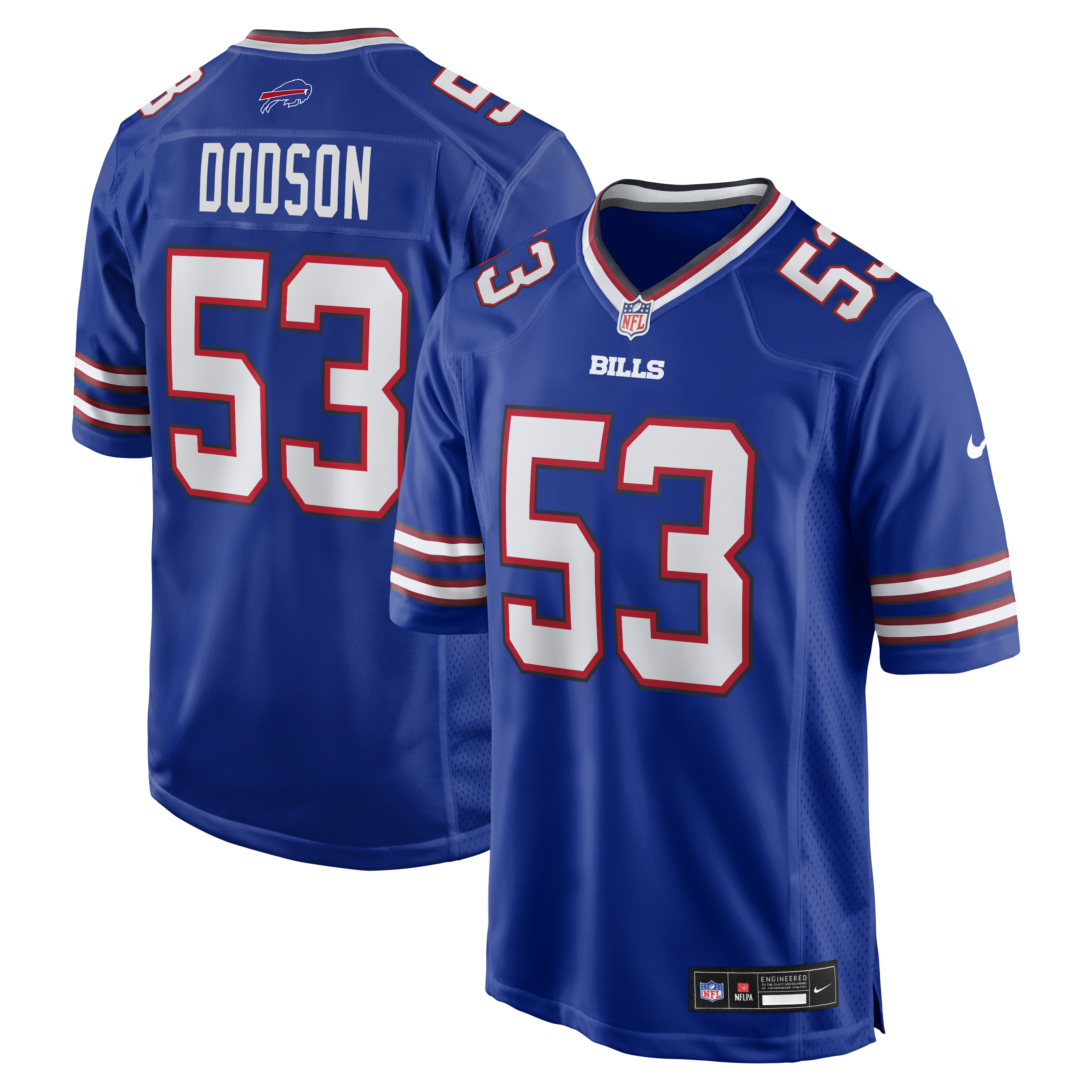 Tyrel Dodson Buffalo Bills Game Player Jersey - Royal | Stitched Football Jersey TJS1565