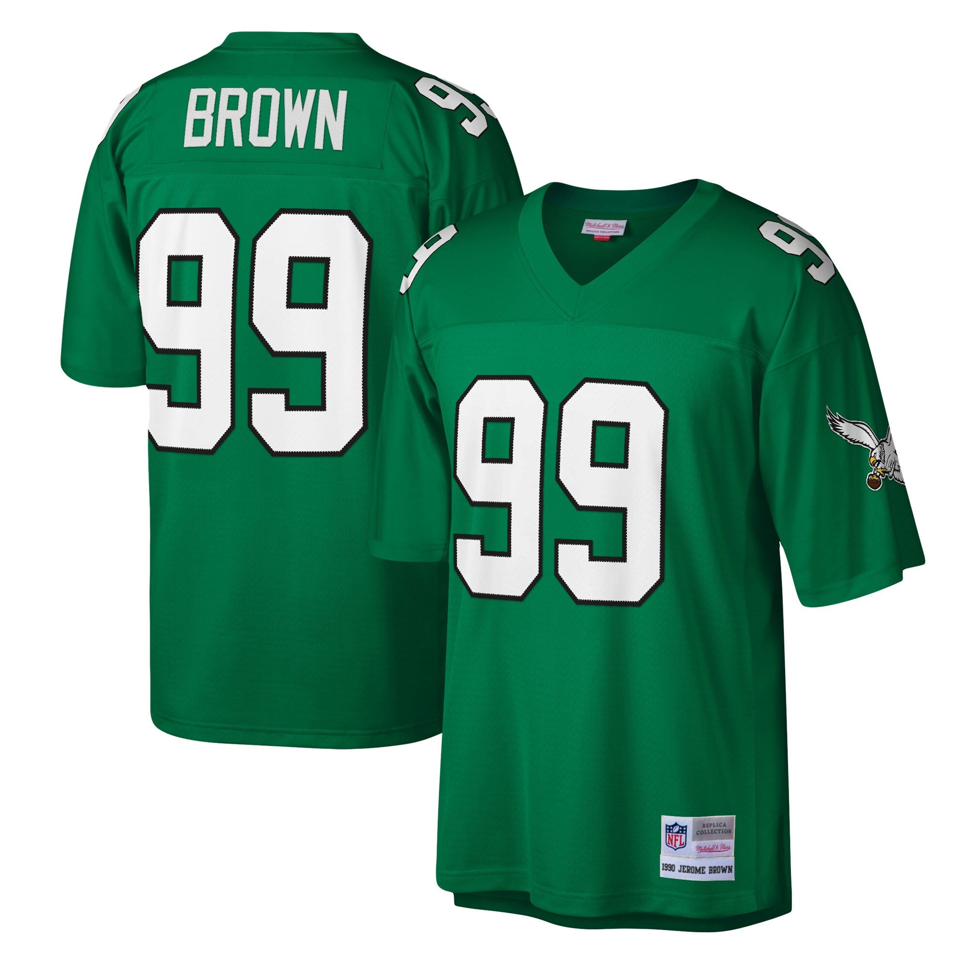 Jerome Brown Philadelphia Eagles M & N Legacy Replica Jersey - Kelly Green | Stitched Football Jersey TJS1428