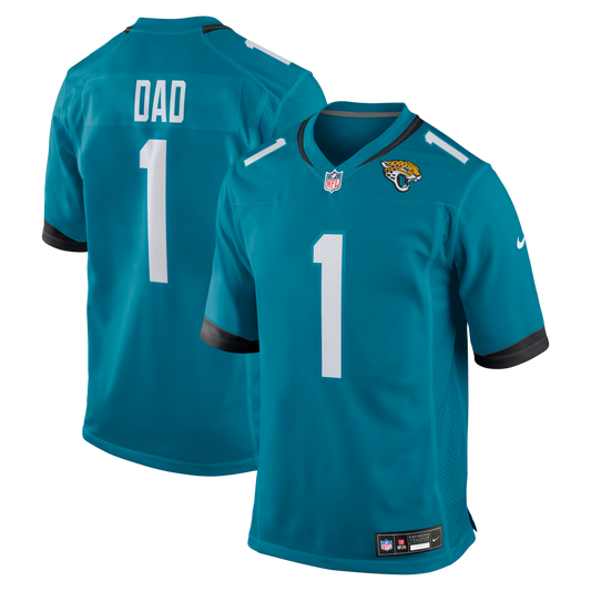 Number 1 Dad Jacksonville Jaguars Game Jersey - Teal | Stitched Football Jersey TJS1412