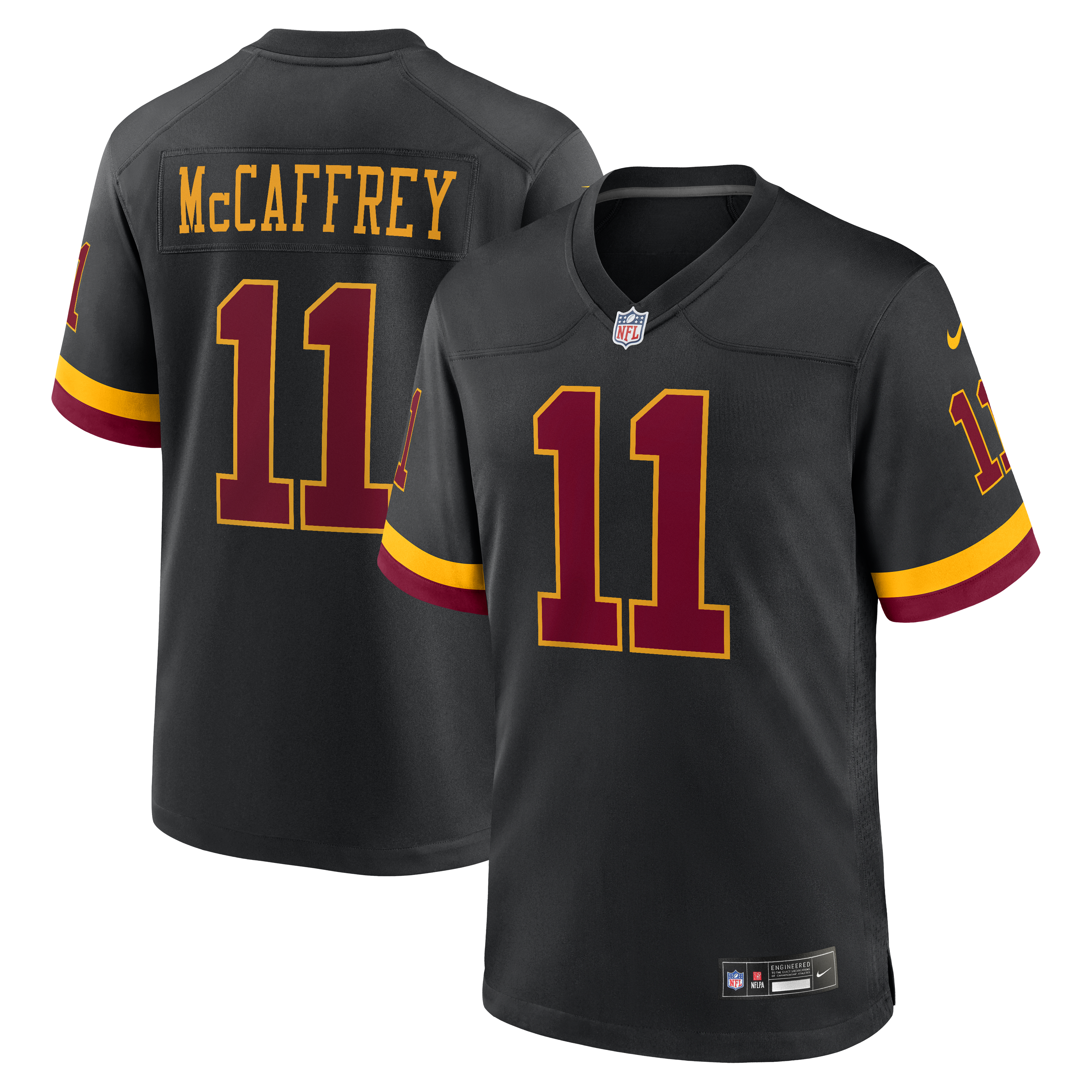 Luke McCaffrey Washington Commanders Hail Raiser Alternate Game Jersey - Black | Stitched Football Jersey TJS1545