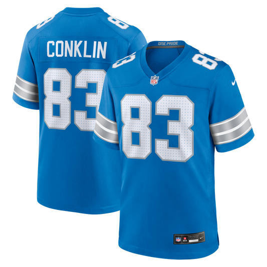 Tyler Conklin Detroit Lions Team Game Jersey - Blue | Stitched Football Jersey TJS1599