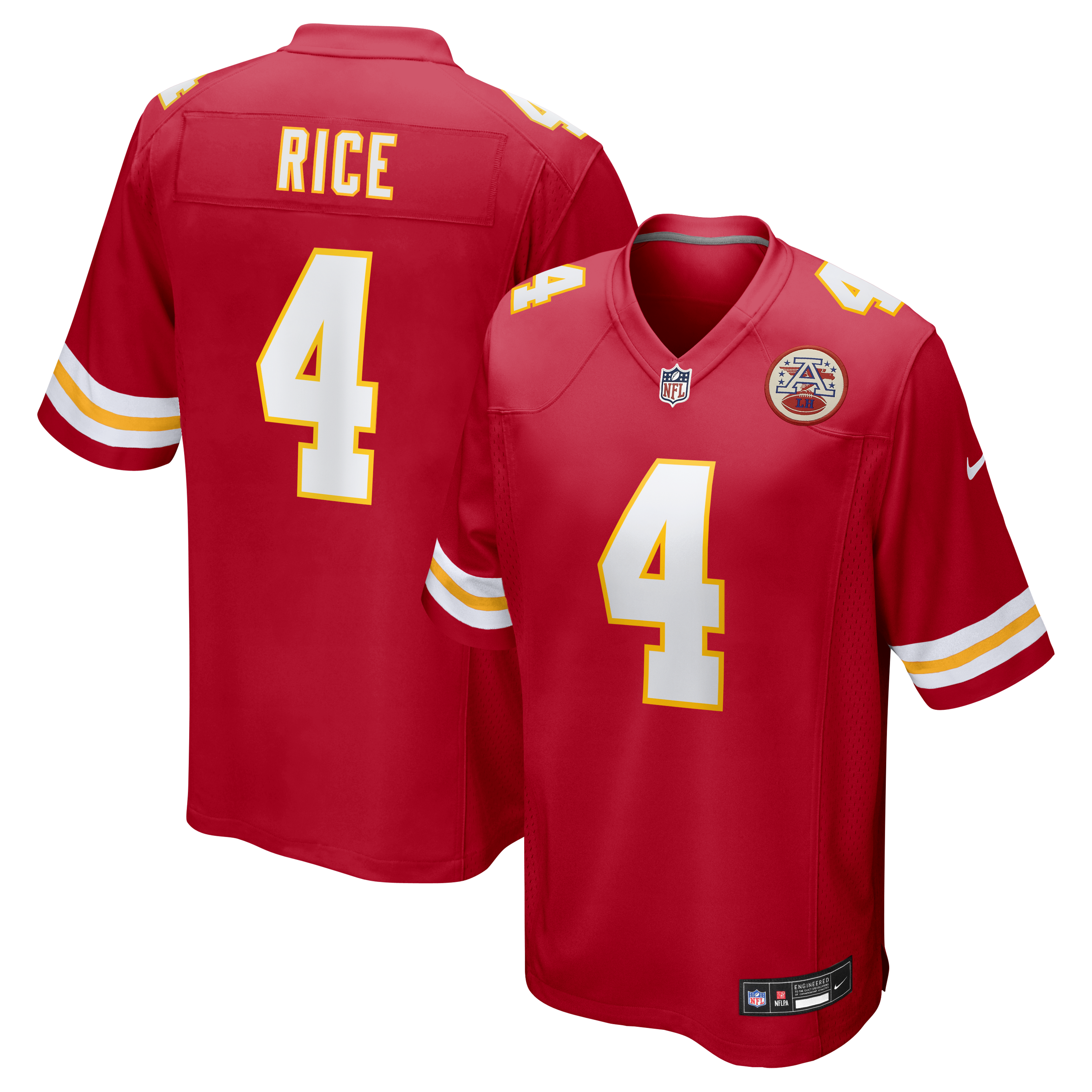Rashee Rice Kansas City Chiefs Game Jersey - Red | Stitched Football Jersey TJS1568