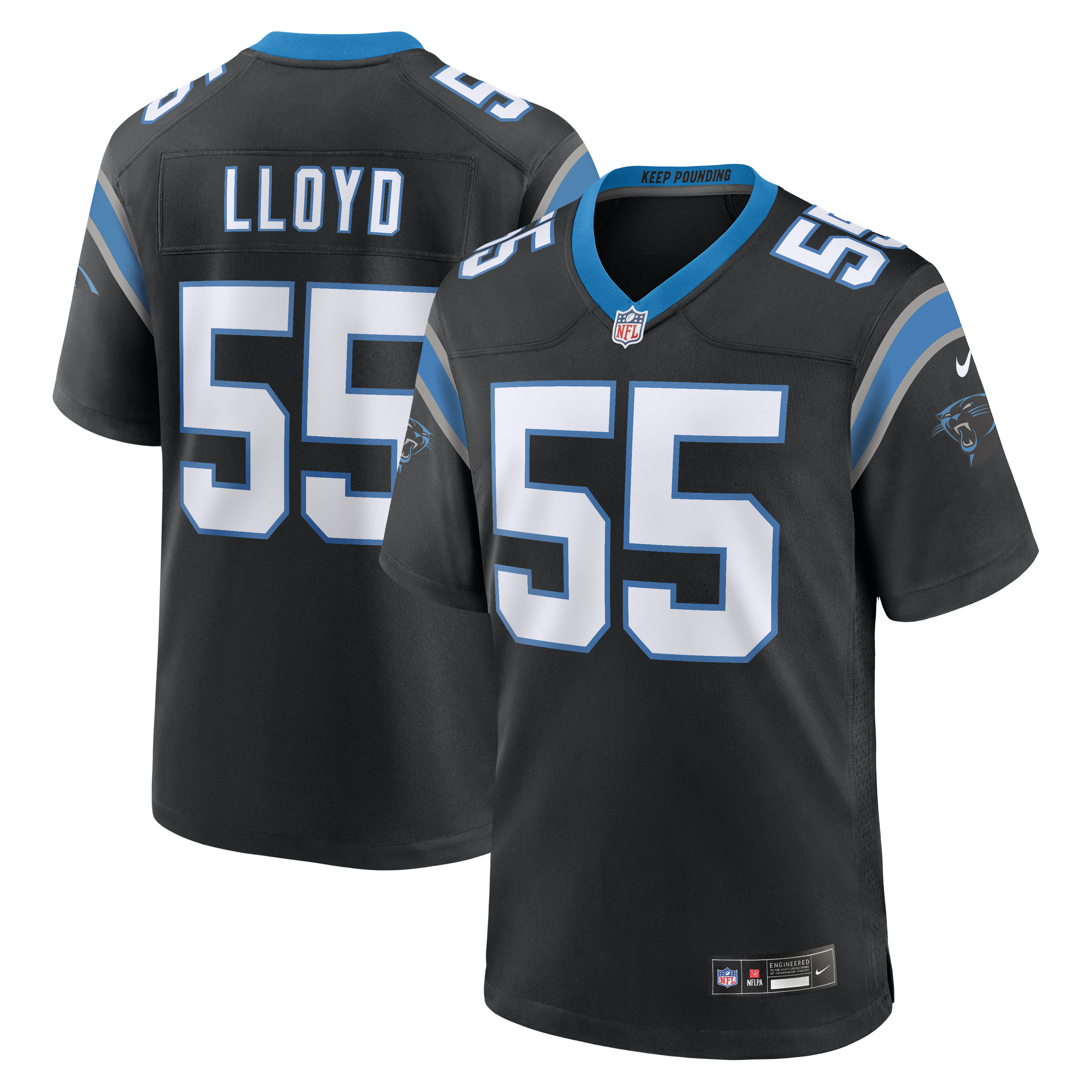 Devin Lloyd Carolina Panthers Team Game Jersey - Black | Stitched Football Jersey TJS1573