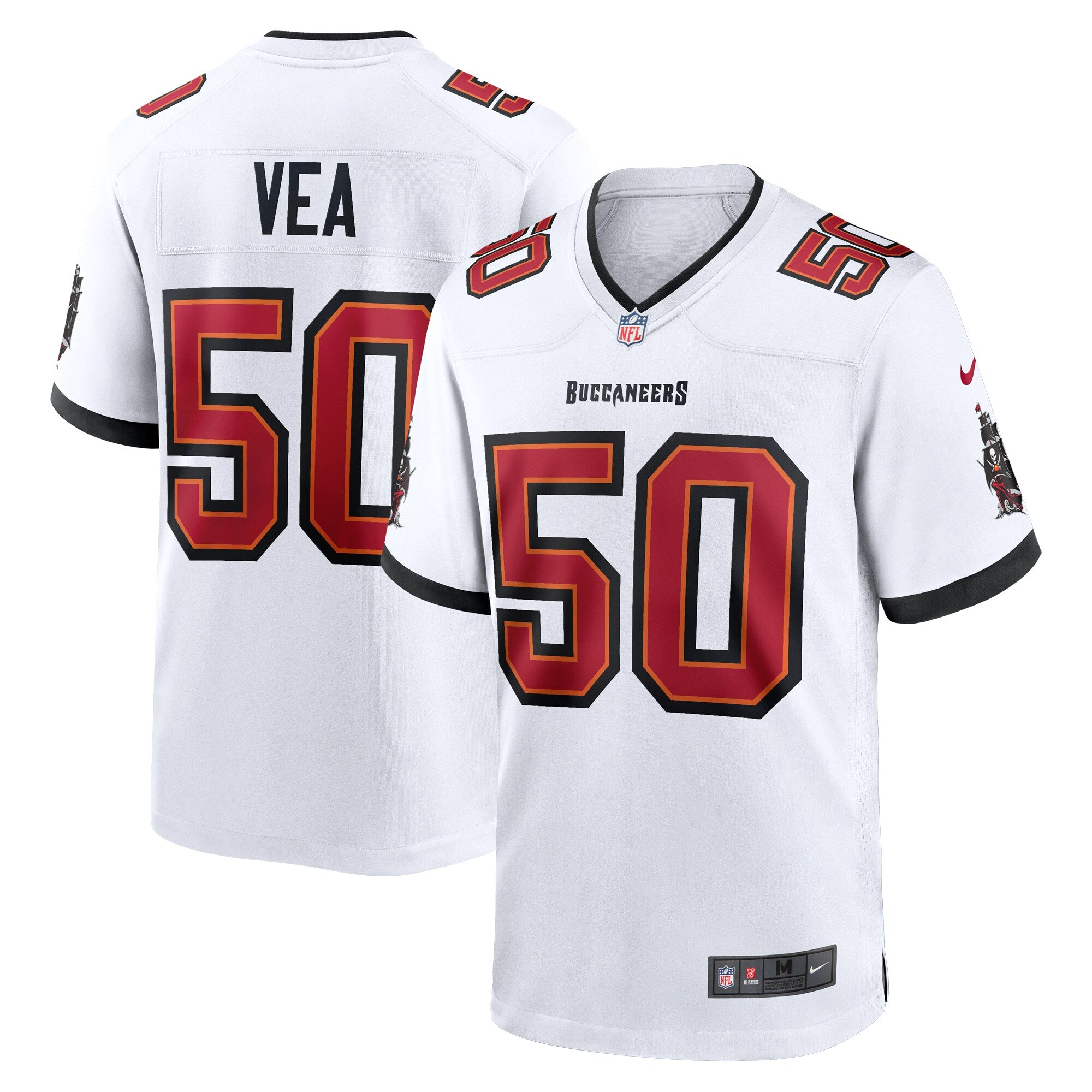 Vita Vea Tampa Bay Buccaneers White Game Jersey - White | Stitched Football Jersey TJS1540