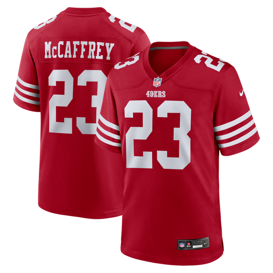Christian McCaffrey San Francisco 49ers Game Player Jersey - Scarlet | Stitched Football Jersey TJS1536