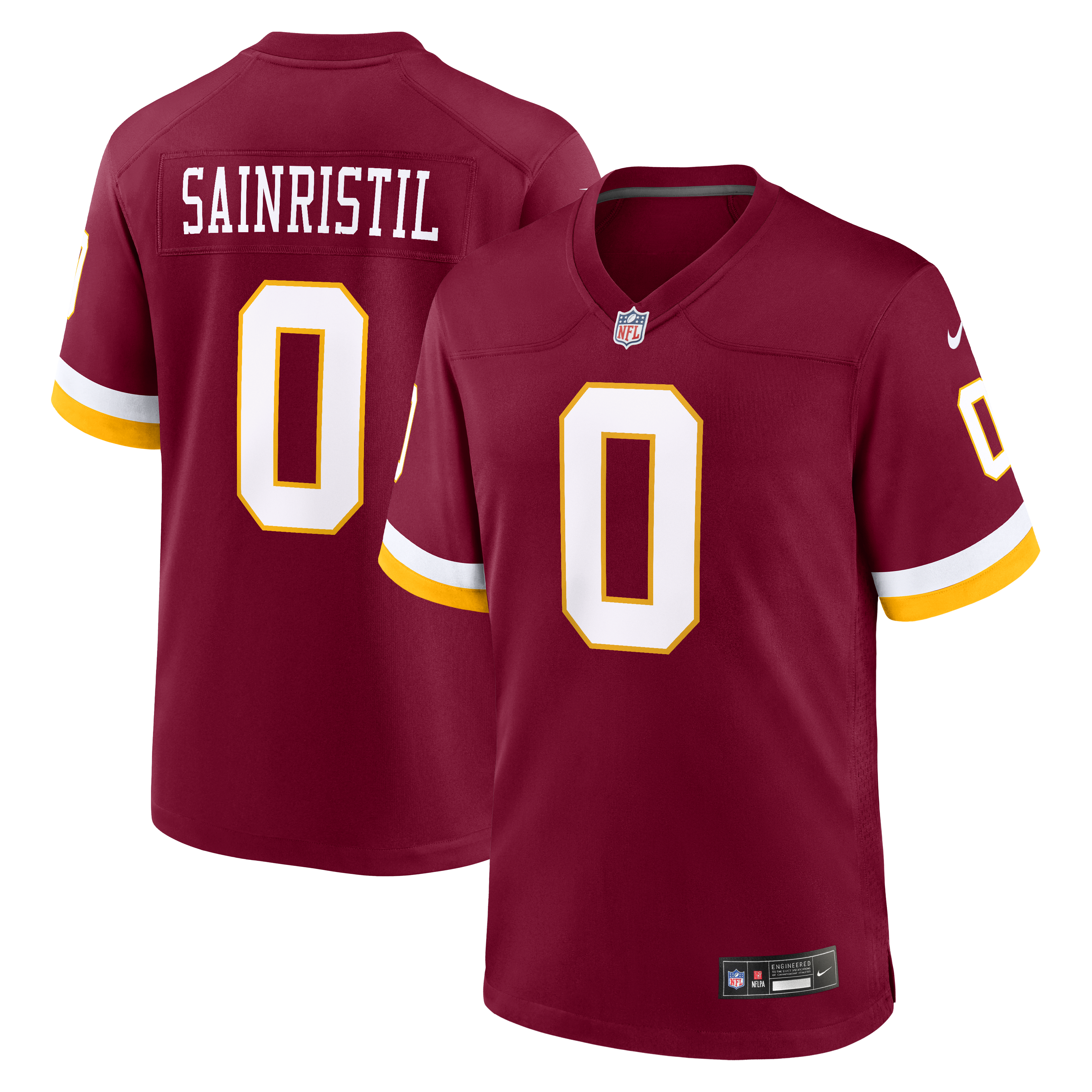 Mike Sainristil Washington Commanders Game Jersey - Burgundy | Stitched Football Jersey TJS1465