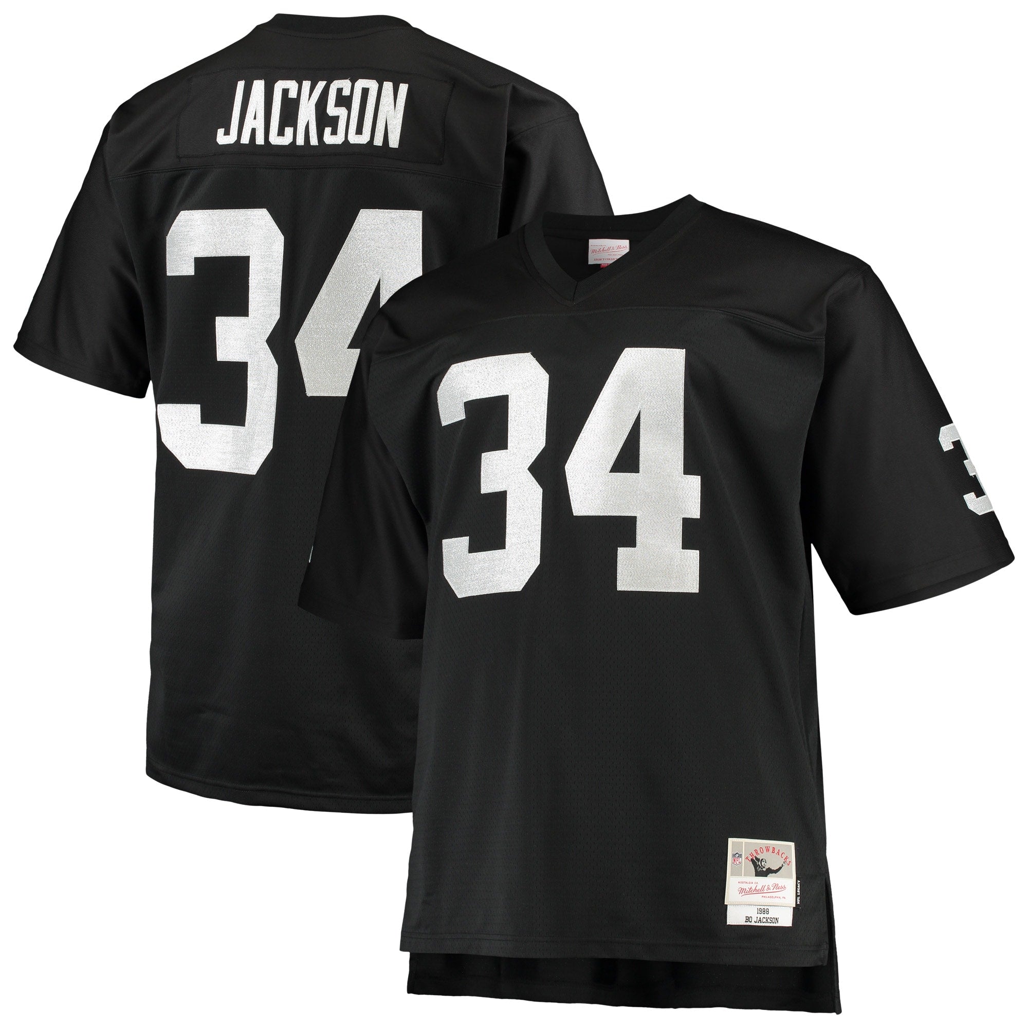 Bo Jackson Las Vegas Raiders M & N Big & Tall 1988 Retired Player Replica Jersey - Black | Stitched Football Jersey TJS1578