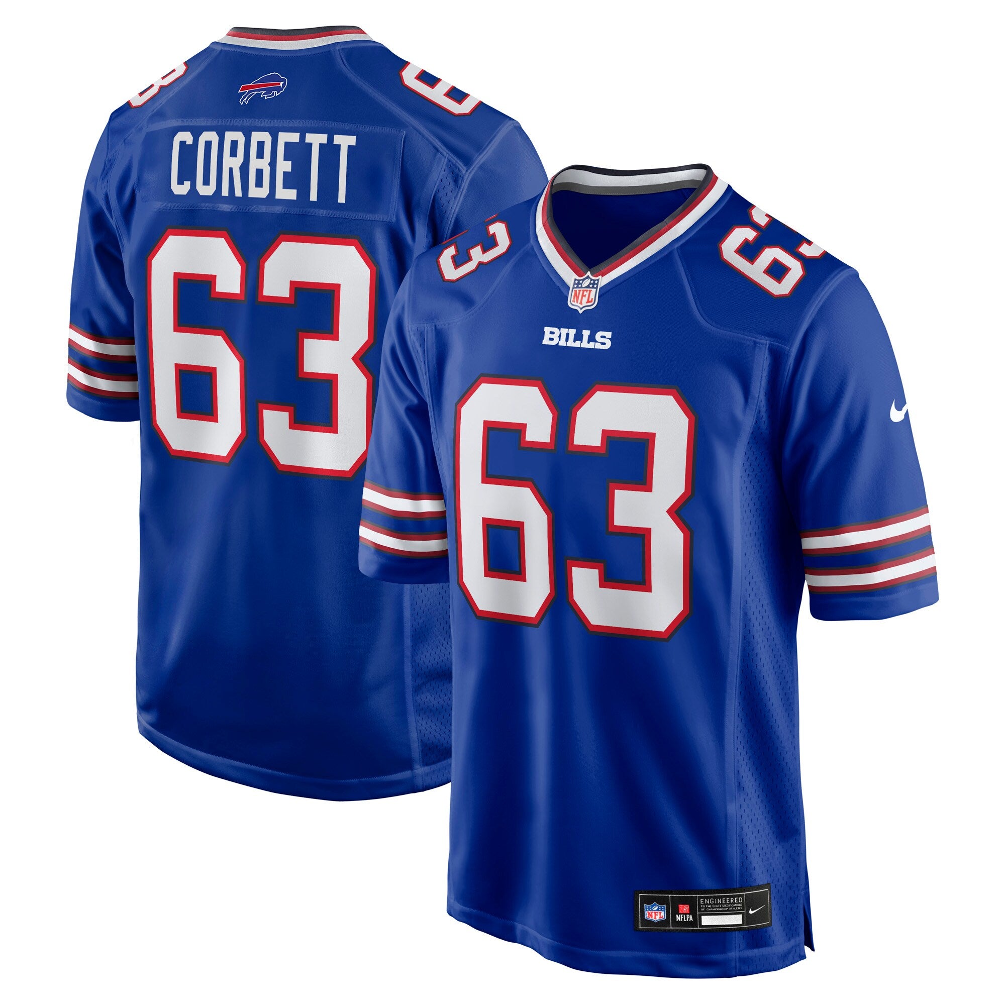 Austin Corbett Buffalo Bills Team Game Jersey - Royal | Stitched Football Jersey TJS1516
