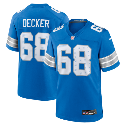 Taylor Decker Detroit Lions Team Game Jersey - Blue | Stitched Football Jersey TJS1424