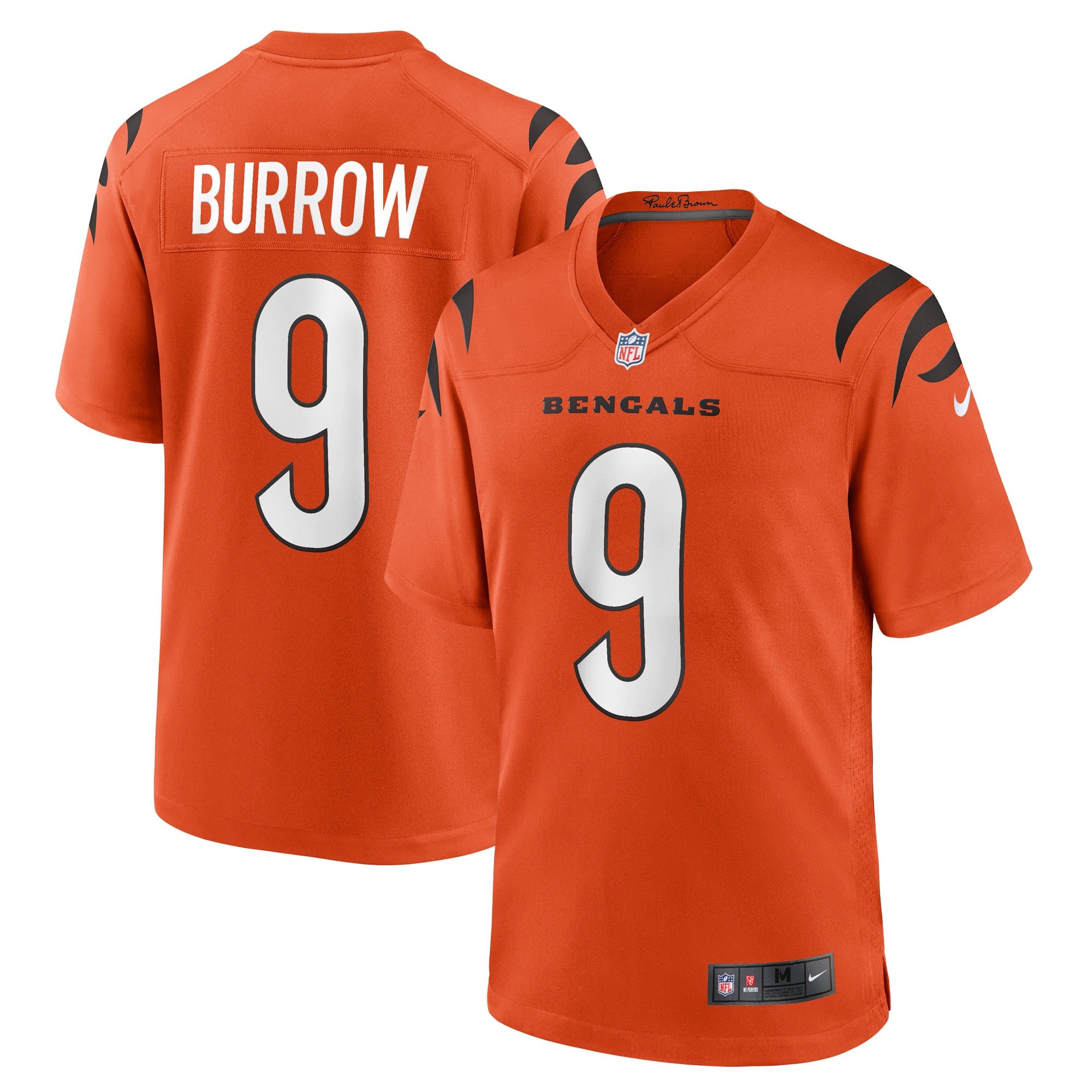 Joe Burrow Cincinnati Bengals Alternate Game Jersey - Orange | Stitched Football Jersey TJS1452