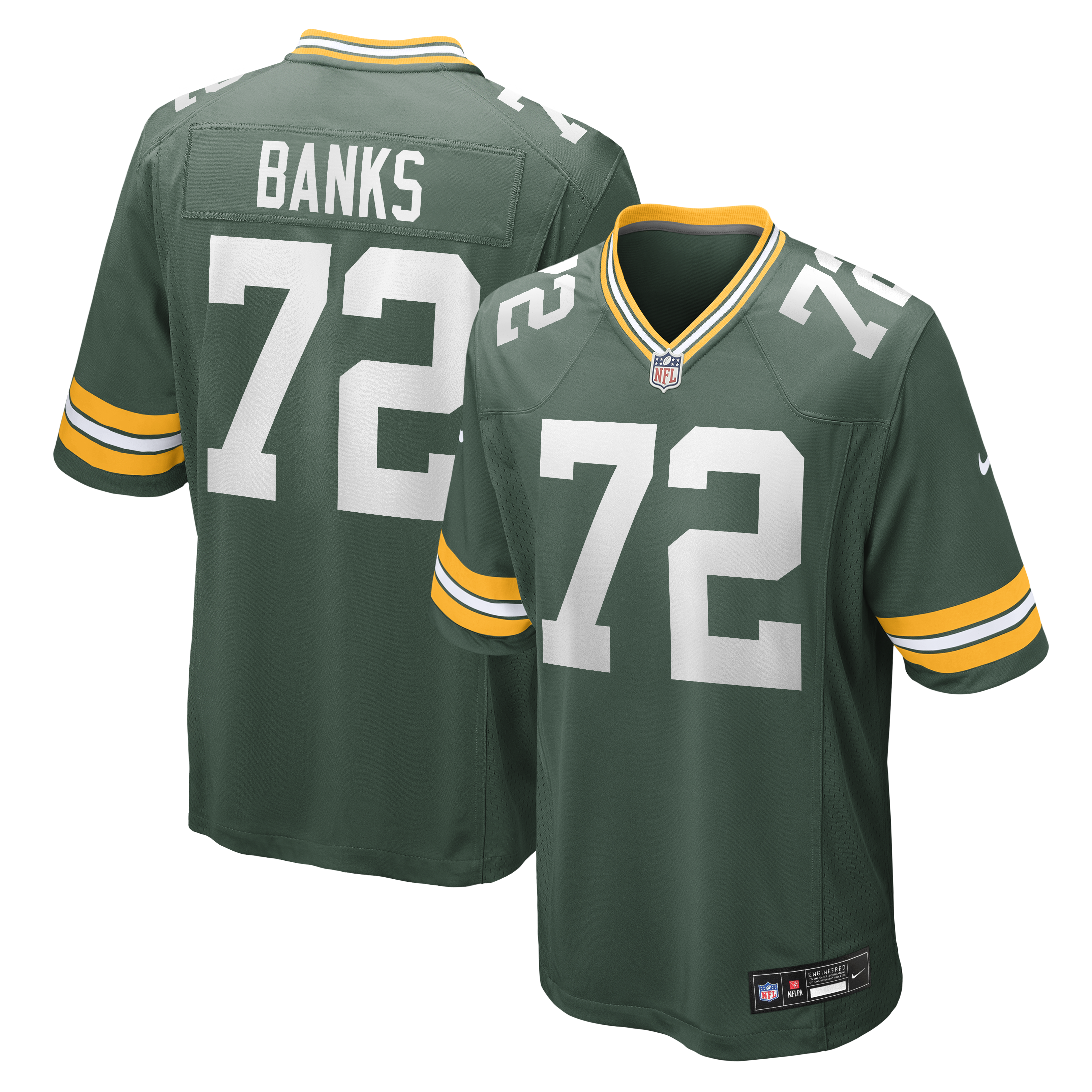 Brant Banks Green Bay Packers Team Game Jersey - Green | Stitched Football Jersey TJS1507