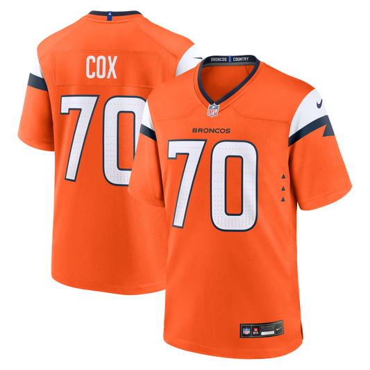 Marques Cox Denver Broncos Team Game Jersey - Orange | Stitched Football Jersey TJS1559