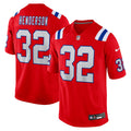 TreVeyon Henderson New England Patriots Alternate Game Player Jersey - Red | Stitched Football Jersey TJS1525