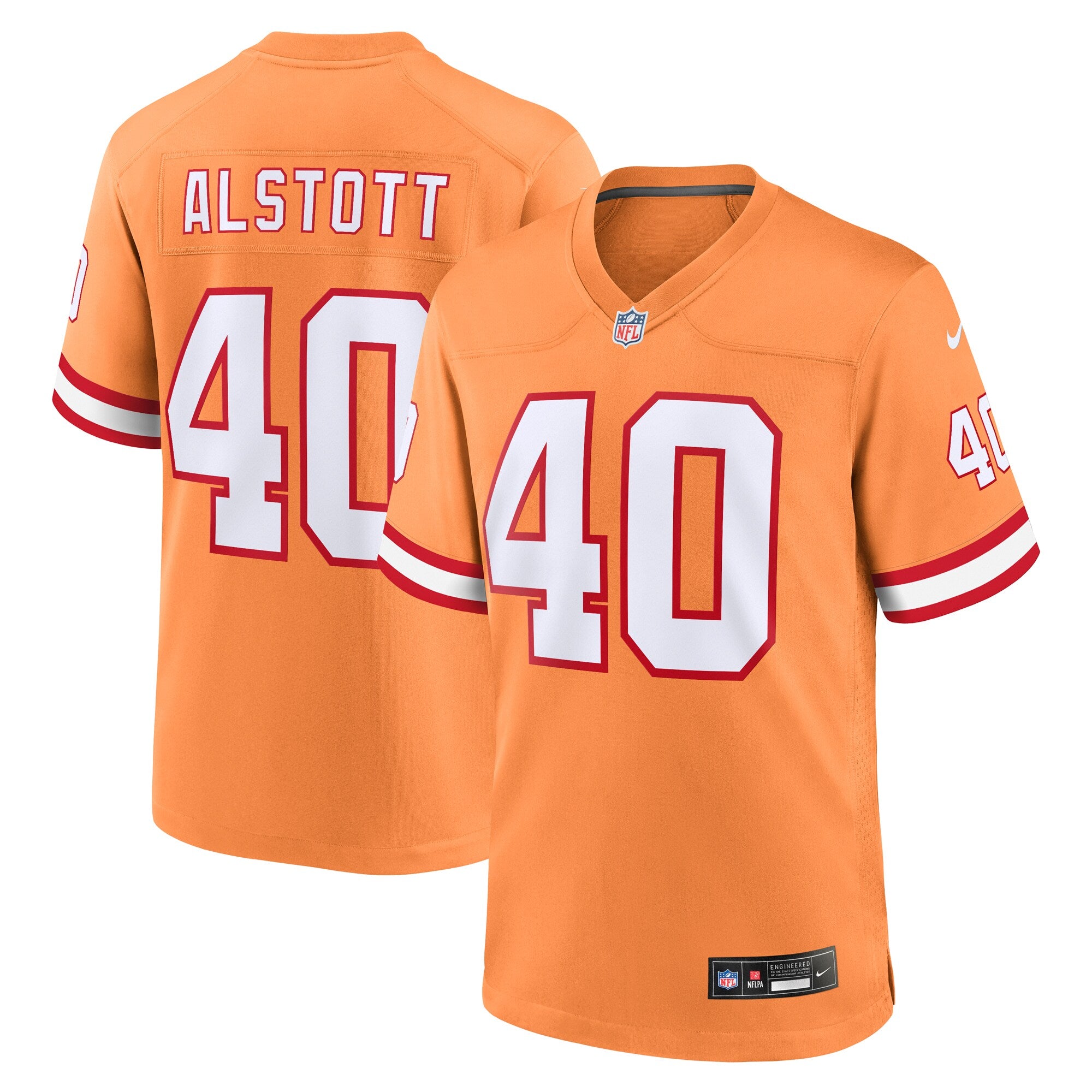 Mike Alstott Tampa Bay Buccaneers Throwback Game Jersey - Orange | Stitched Football Jersey TJS1597