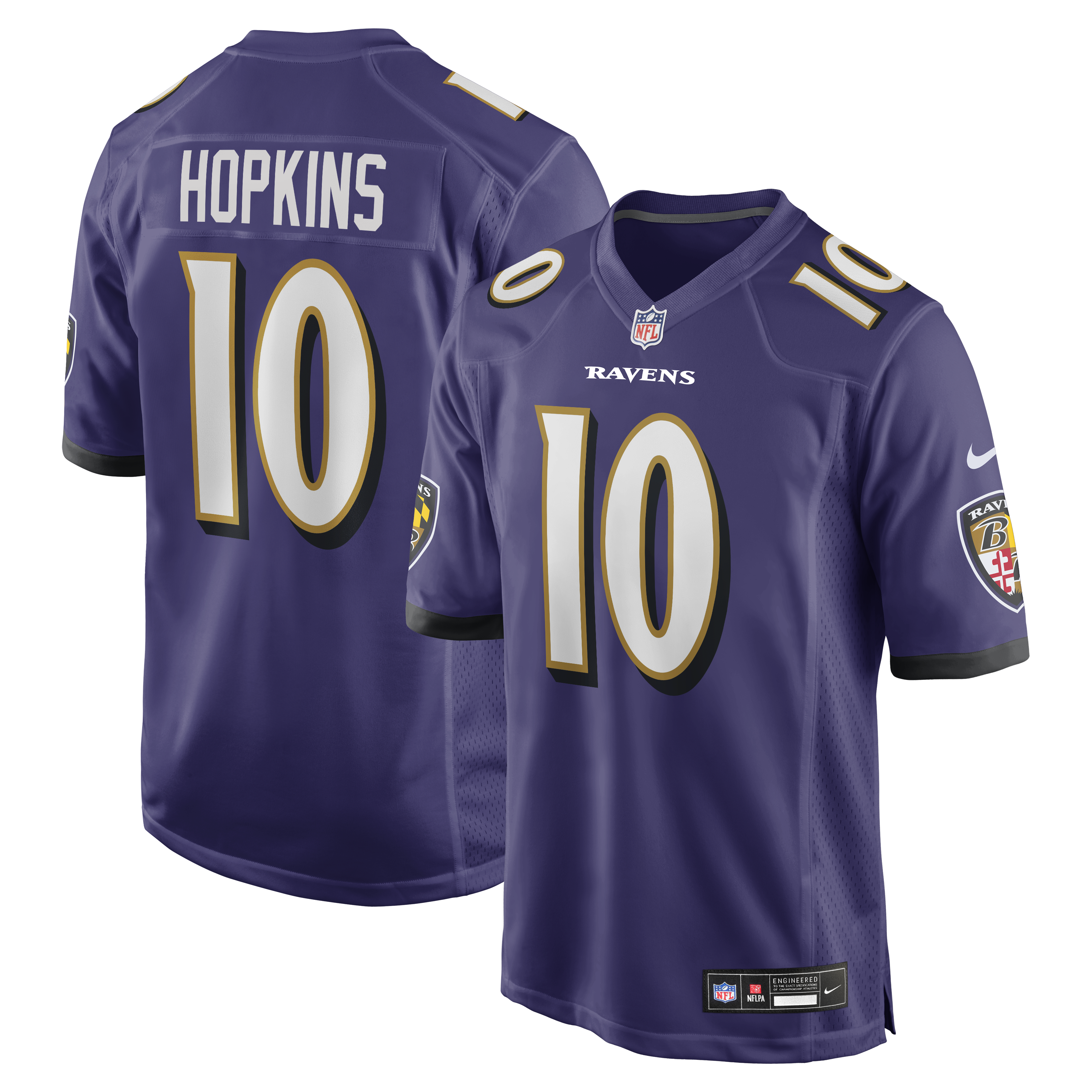 DeAndre Hopkins Baltimore Ravens Team Game Jersey - Purple | Stitched Football Jersey TJS1535