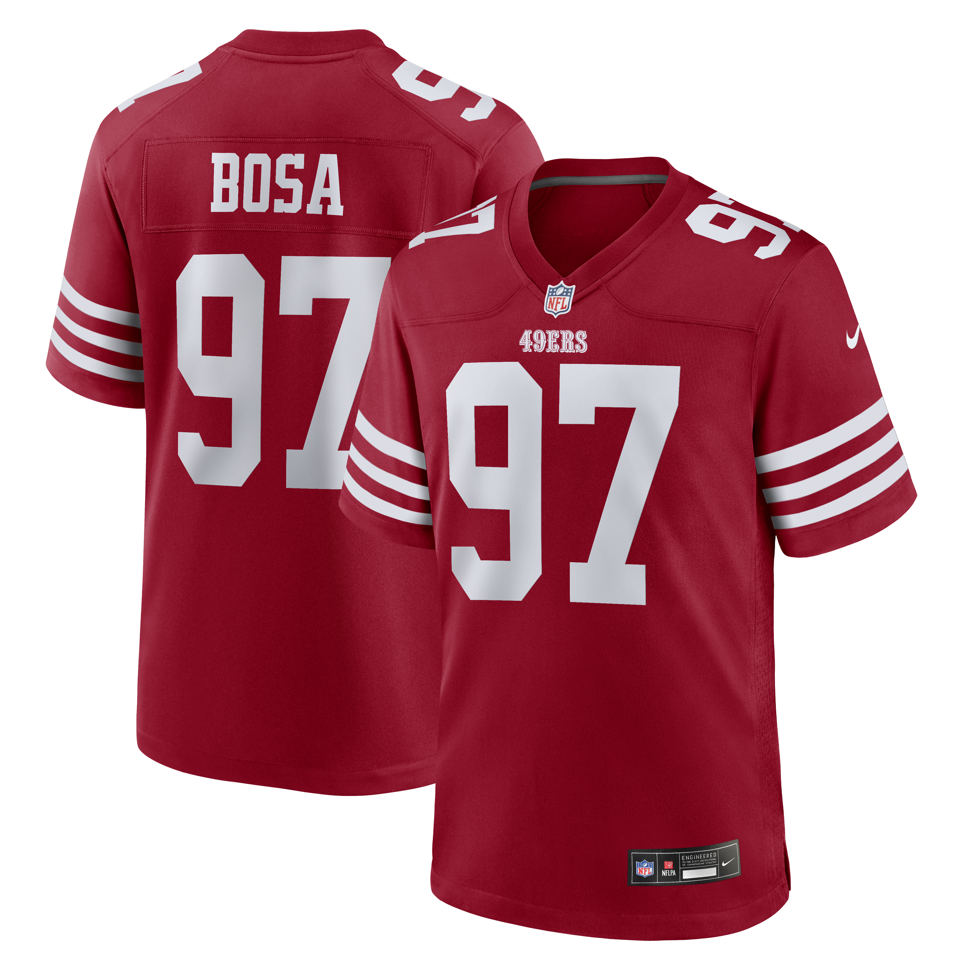 Nick Bosa San Francisco 49ers Player Game Jersey - Scarlet | Stitched Football Jersey TJS1572