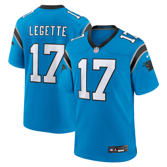 Xavier Legette Carolina Panthers Alternate Game Jersey - Blue | Stitched Football Jersey TJS1577