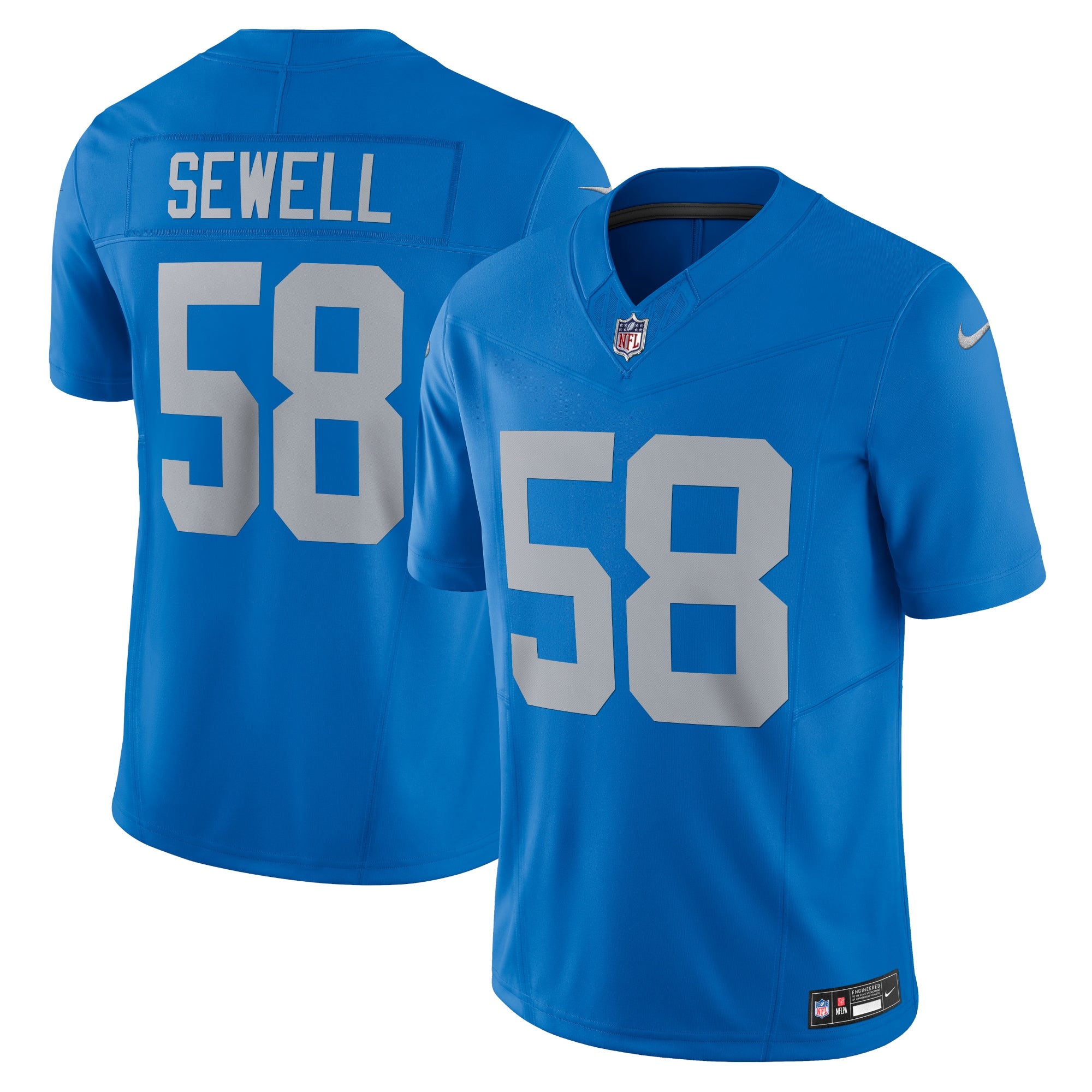 Penei Sewell Detroit Lions Vapor F.U.S.E. Alternate Limited Jersey - Blue | Stitched Football Jersey TJS1679