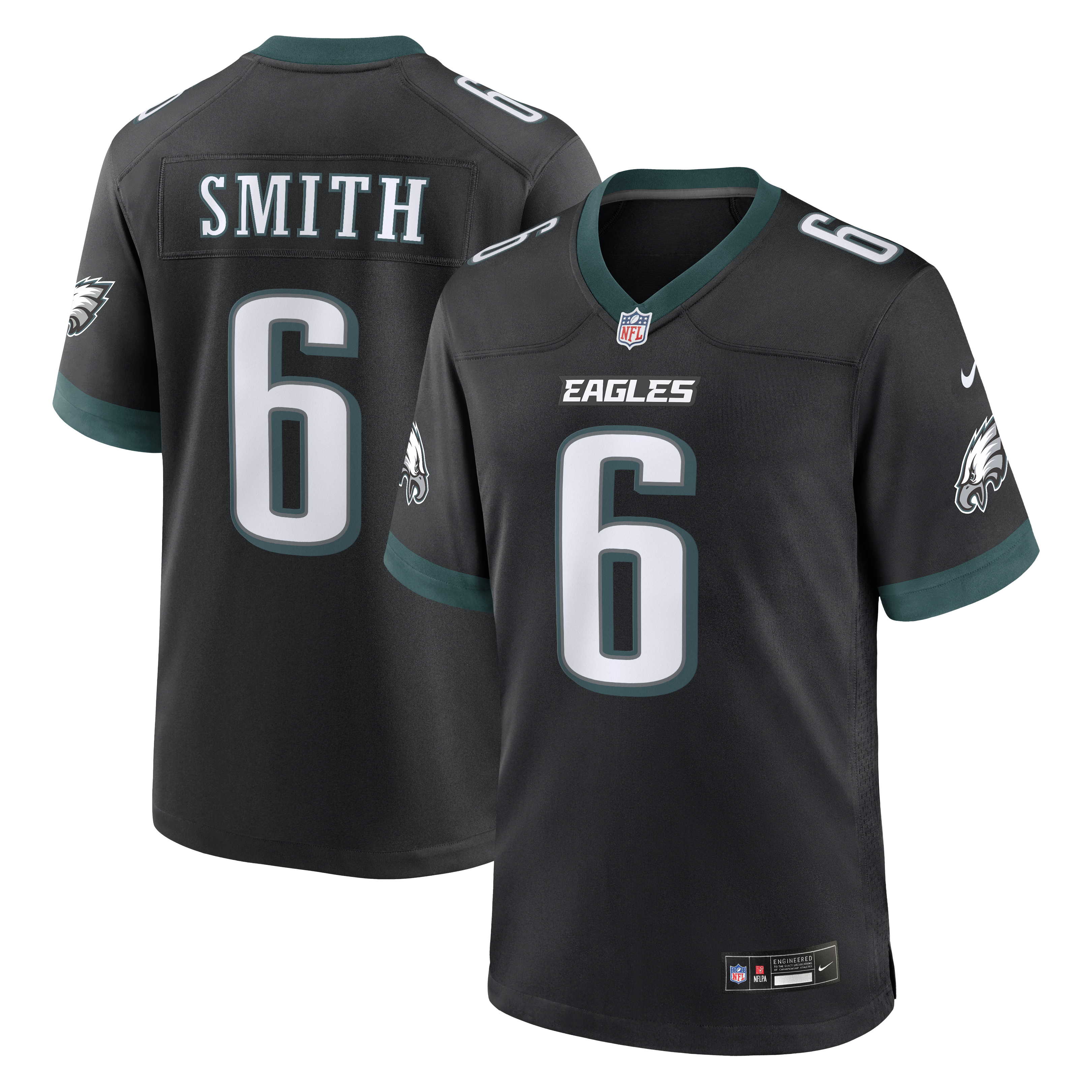 DeVonta Smith Philadelphia Eagles Alternate Game Jersey - Black | Stitched Football Jersey TJS1629