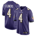 Zay Flowers Baltimore Ravens Game Jersey - Purple | Stitched Football Jersey TJS1664