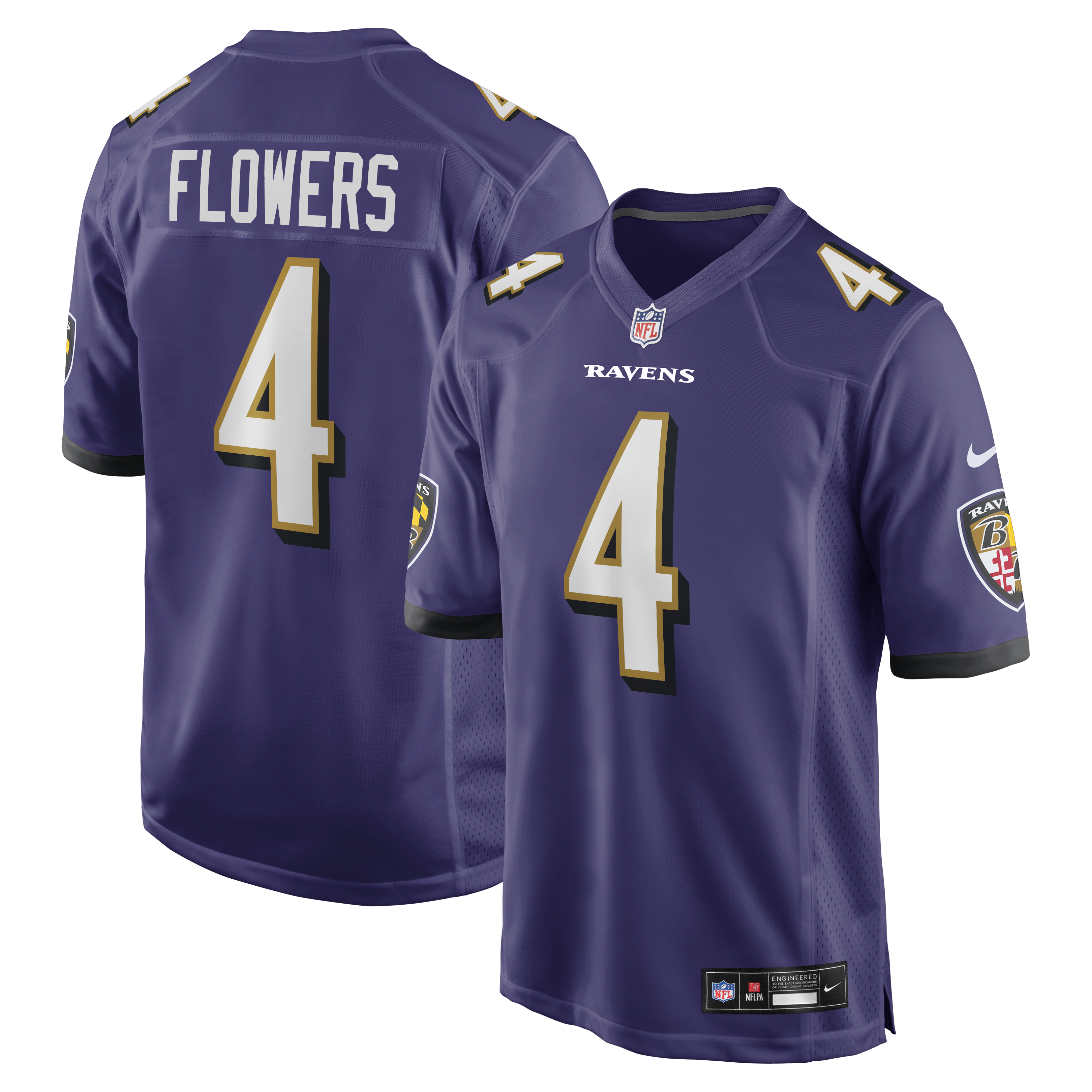 Zay Flowers Baltimore Ravens Game Jersey - Purple | Stitched Football Jersey TJS1664