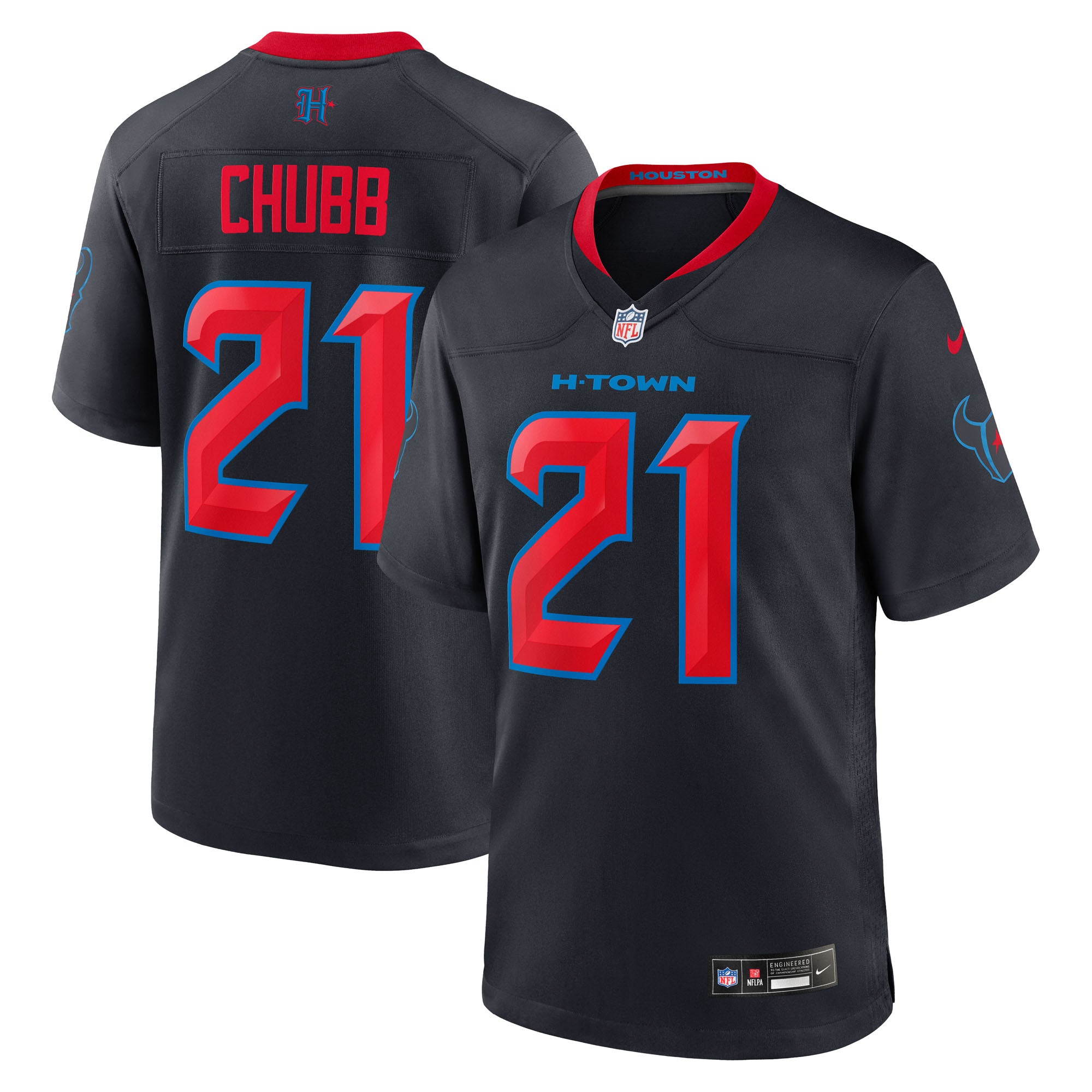 Nick Chubb Houston Texans Alternate 2 Game Jersey - Navy | Stitched Football Jersey TJS1656