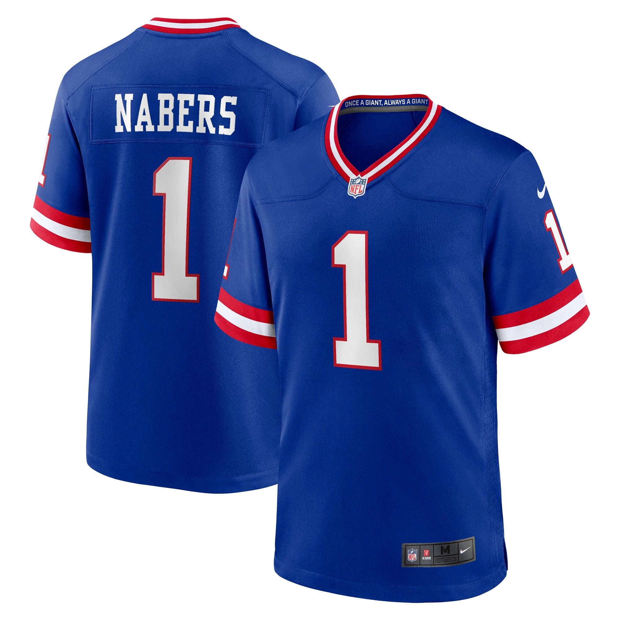 Malik Nabers New York Giants Game Player Jersey - Royal | Stitched Football Jersey TJS1763