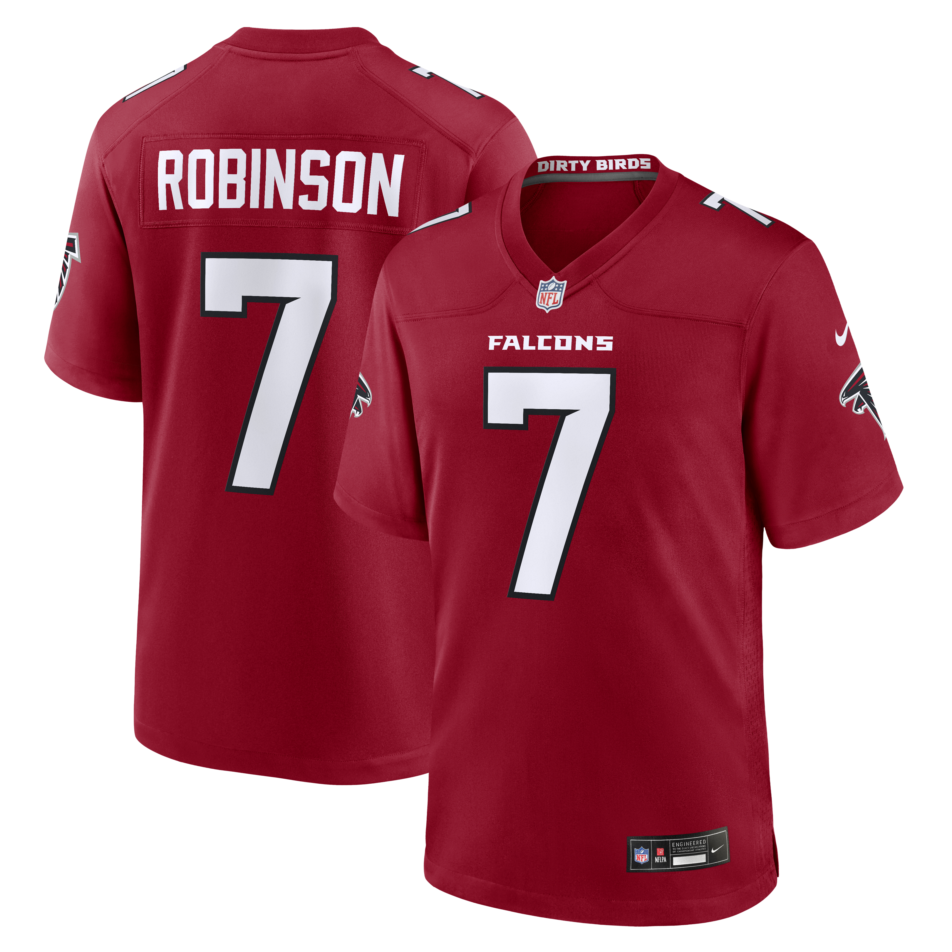 Bijan Robinson Atlanta Falcons Game Jersey - Red | Stitched Football Jersey TJS1875