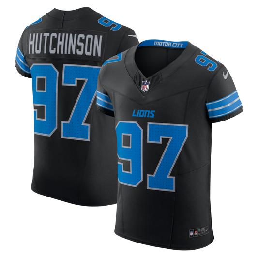 Aidan Hutchinson Detroit Lions Alternate Vapor F.U.S.E. Elite Jersey - Black | Stitched Football Jersey TJS1895