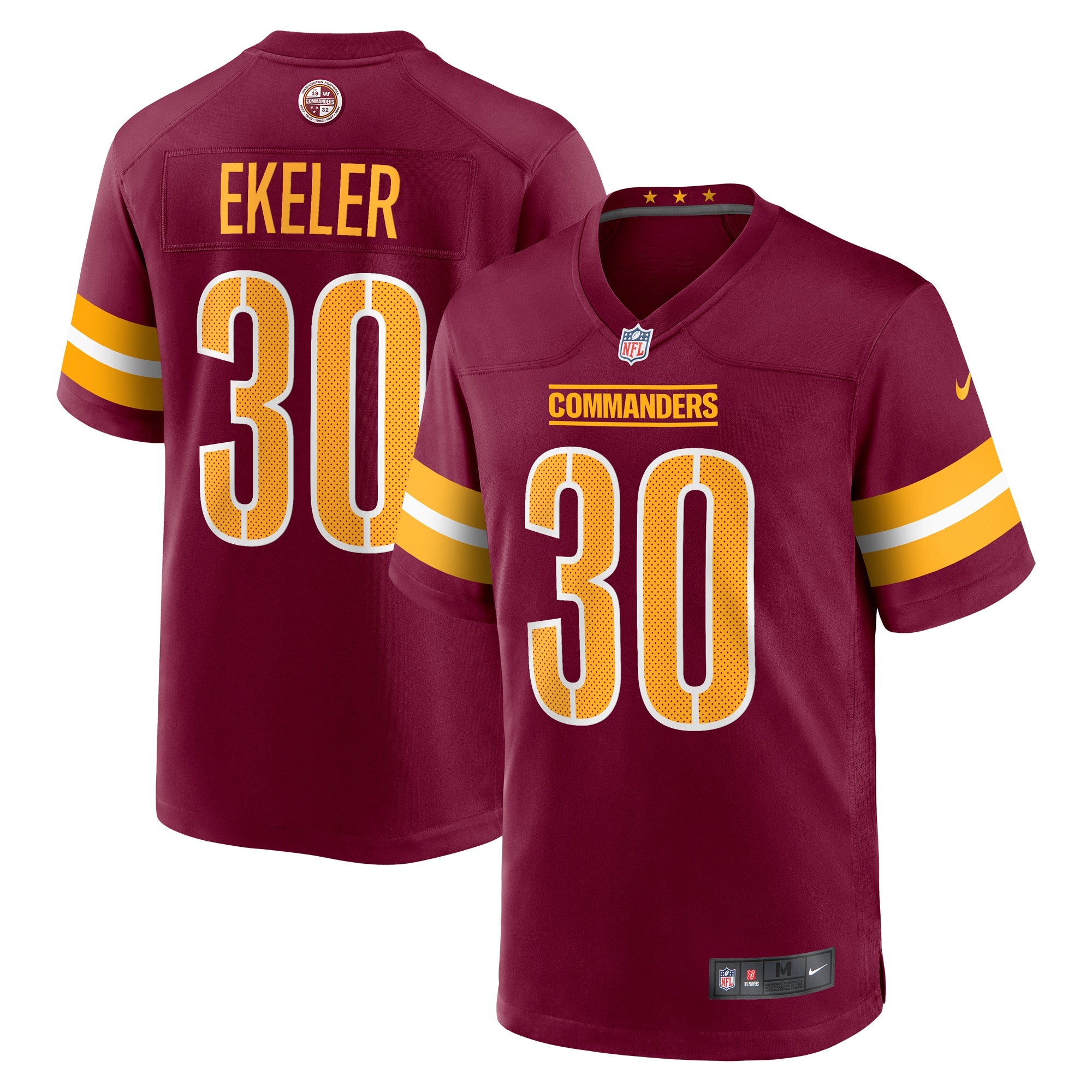 Austin Ekeler Washington Commanders Game Player Jersey - Burgundy | Stitched Football Jersey TJS1750