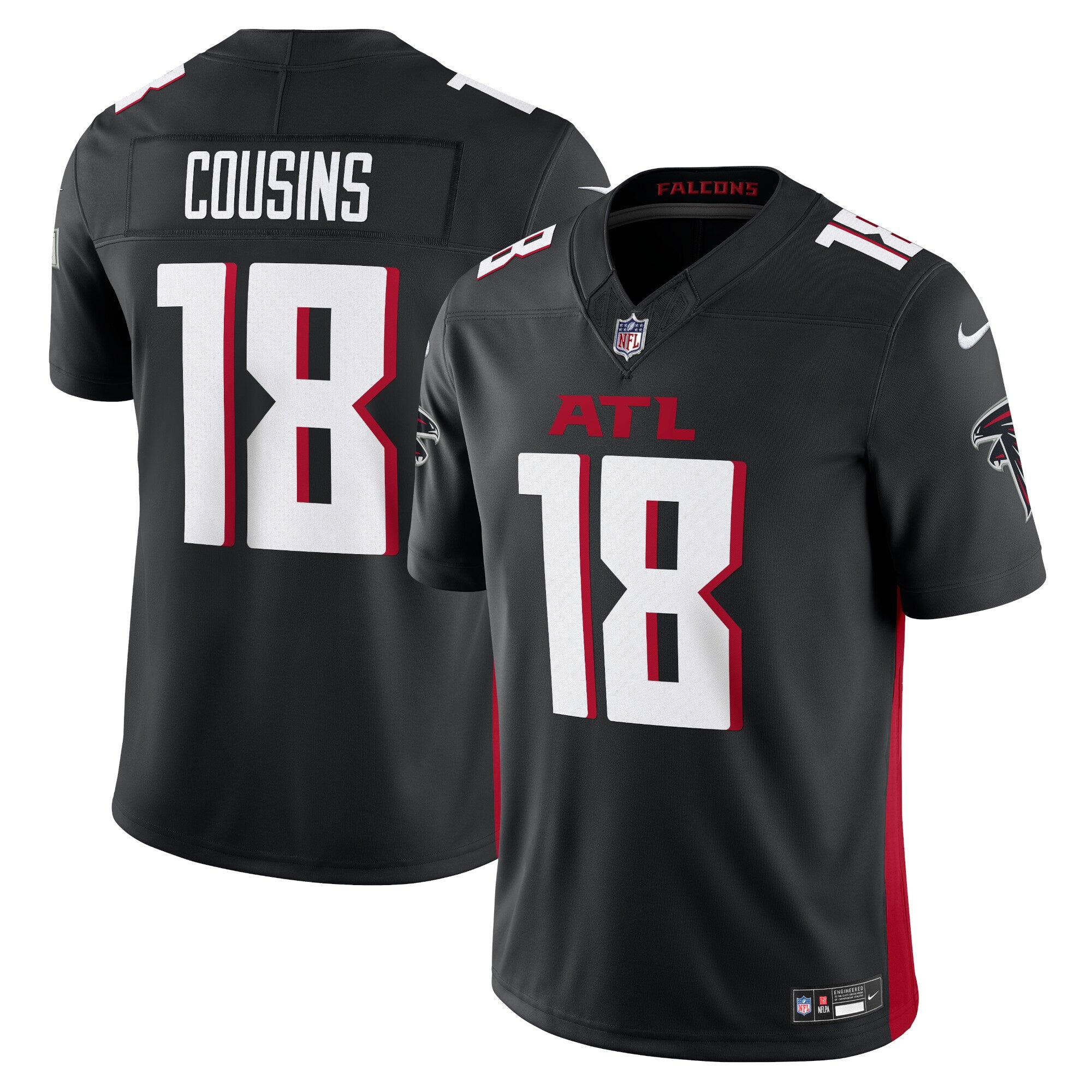 Kirk Cousins Atlanta Falcons Vapor F.U.S.E. Limited Jersey - Black | Stitched Football Jersey TJS1740