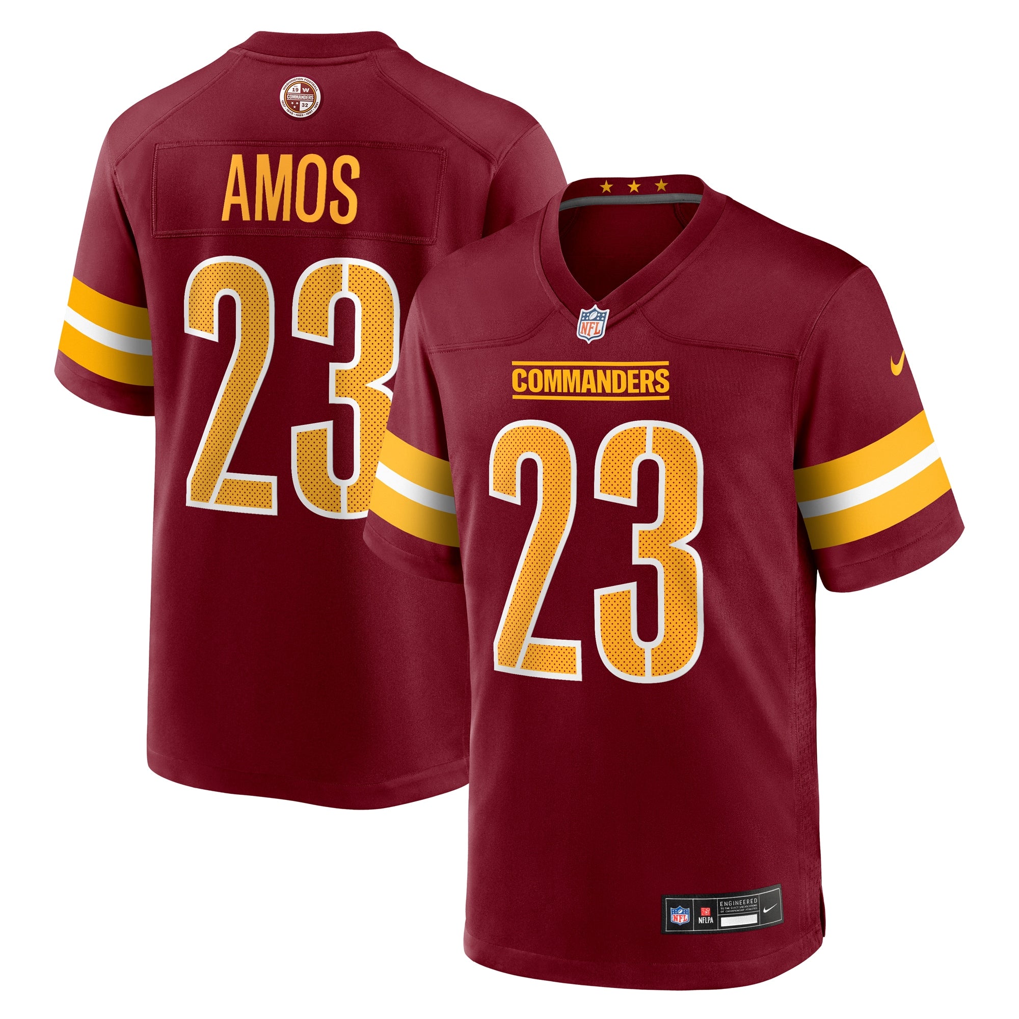 Trey Amos Washington Commanders Team Game Jersey - Burgundy | Stitched Football Jersey TJS1745