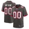 Tampa Bay Buccaneers Alternate Custom Game Jersey - Pewter | Stitched Football Jersey TJS1894