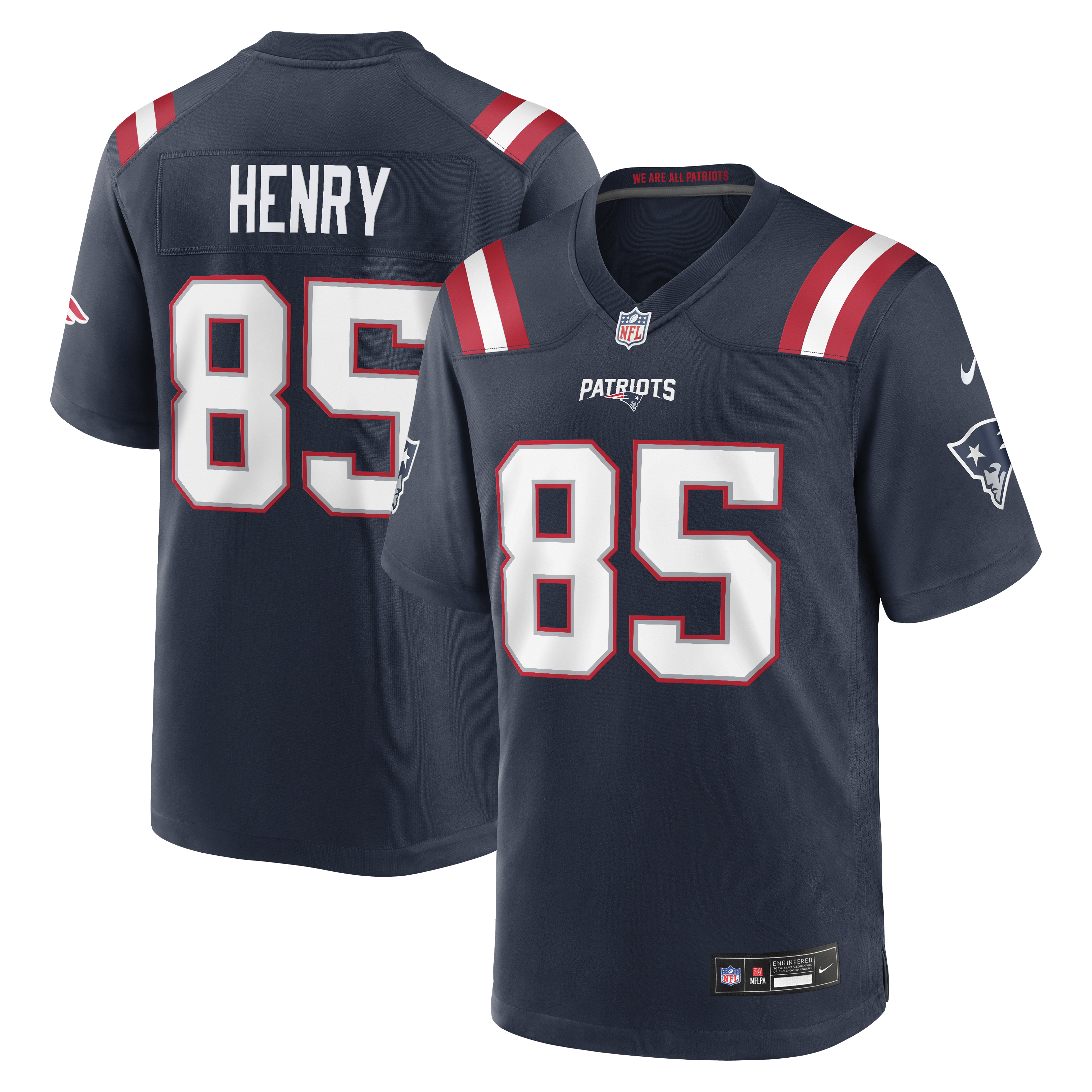 Hunter Henry New England Patriots Team Game Jersey - Navy | Stitched Football Jersey TJS1723