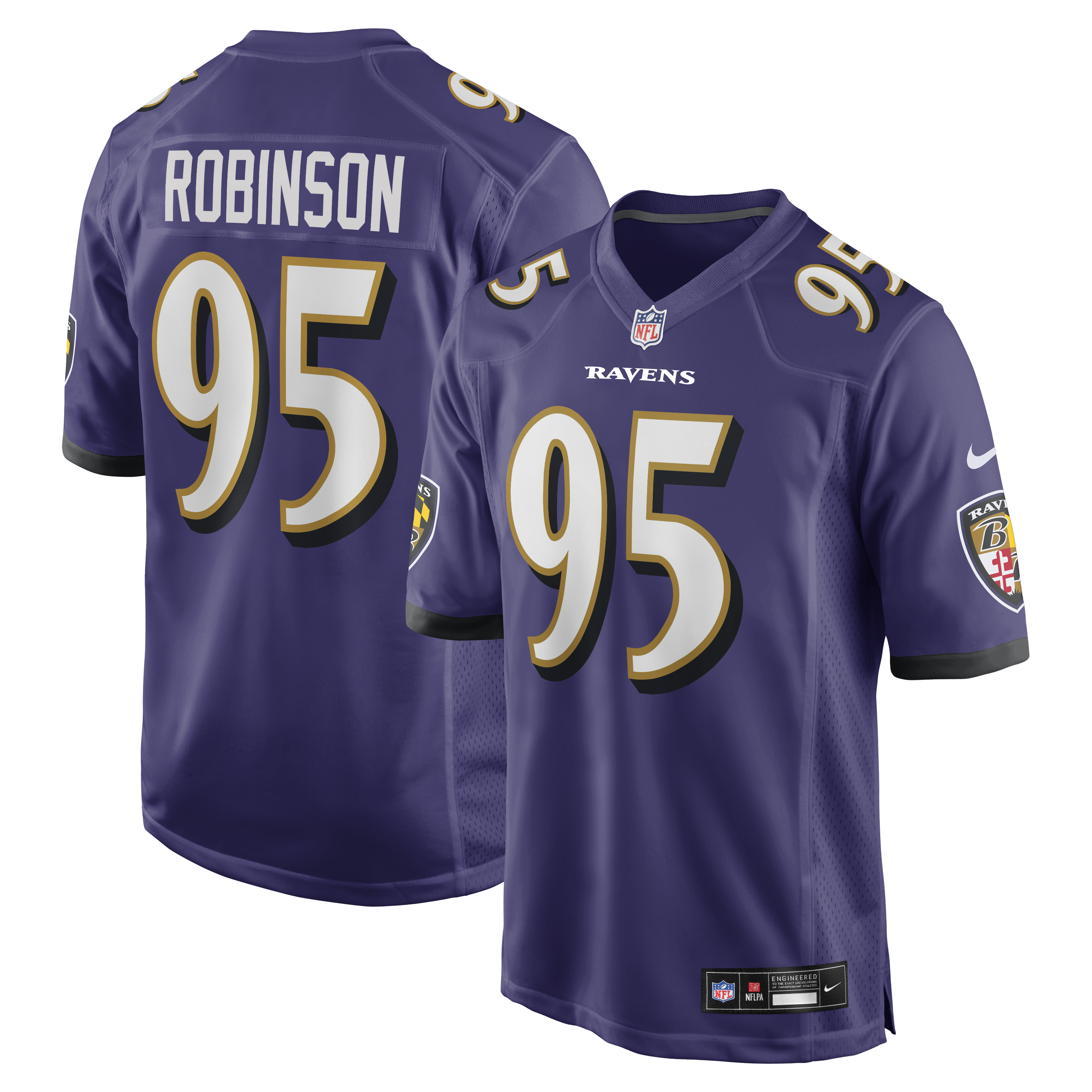 Tavius Robinson Baltimore Ravens Team Game Jersey - Purple | Stitched Football Jersey TJS1856