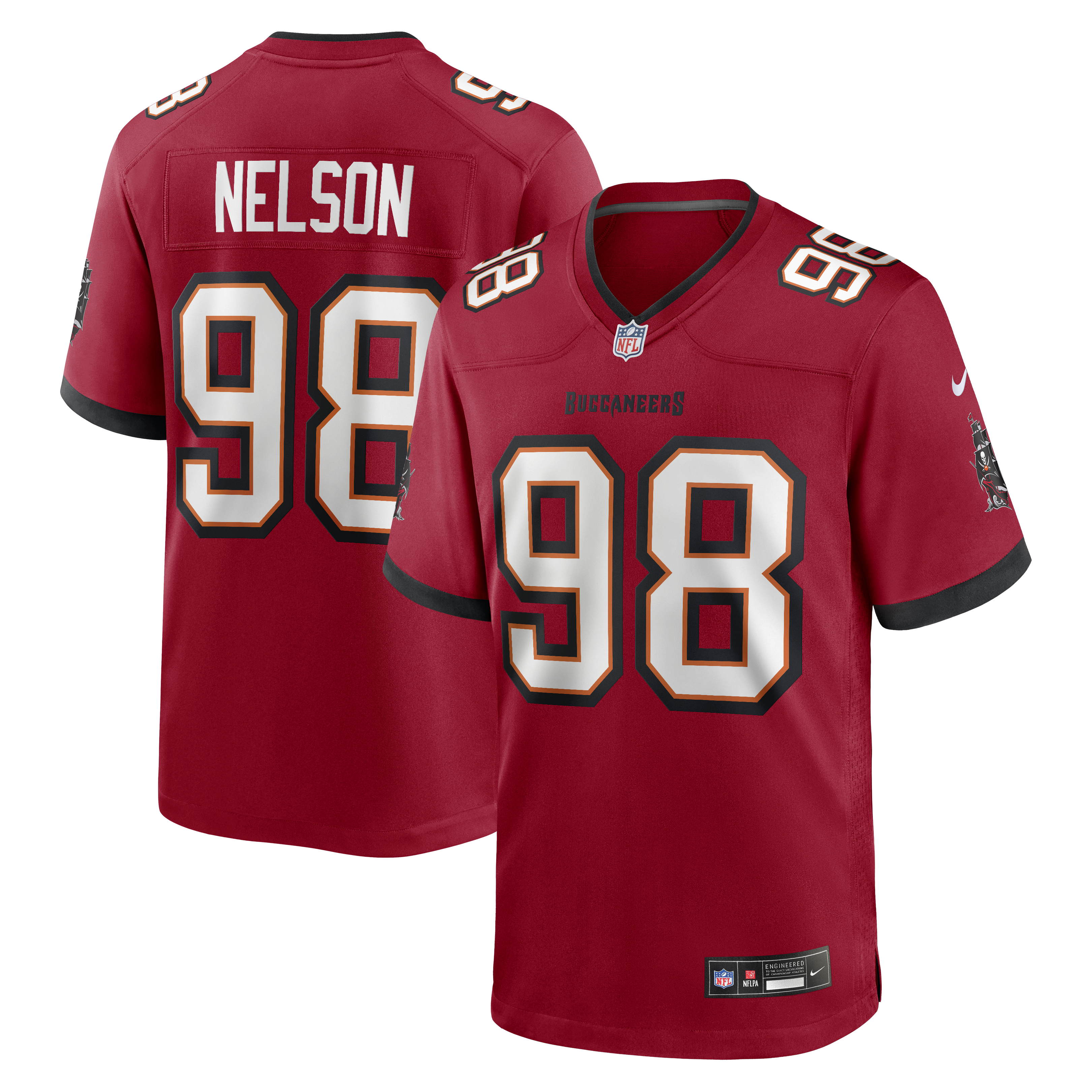 Anthony Nelson Tampa Bay Buccaneers Game Jersey - Red | Stitched Football Jersey TJS1848
