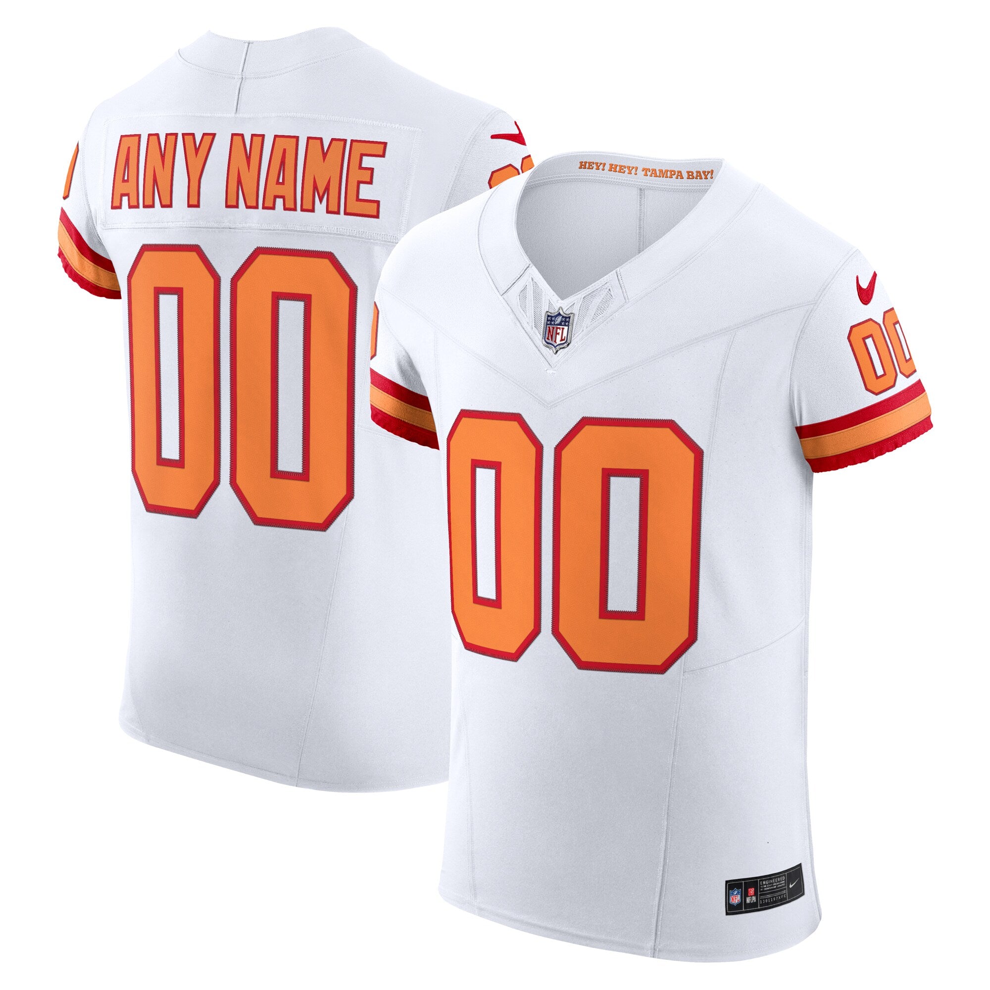 Tampa Bay Buccaneers Vapor F.U.S.E. Custom Elite Jersey - White | Stitched Football Jersey TJS1659