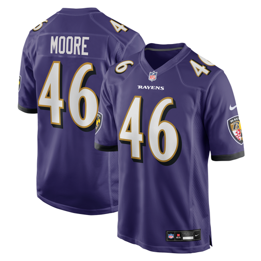 Nick Moore Baltimore Ravens Game Jersey - Purple | Stitched Football Jersey TJS1628