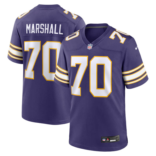 Jim Marshall Minnesota Vikings Retired Player Alternate Game Jersey - Purple | Stitched Football Jersey TJS1688