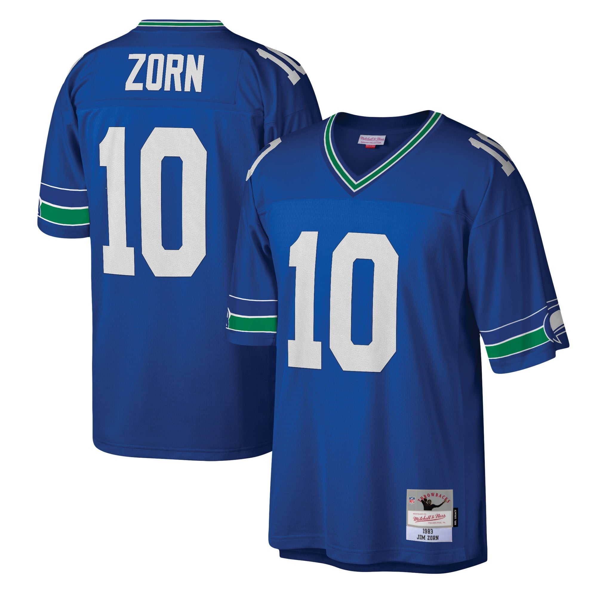 Jim Zorn Seattle Seahawks M & N Legacy Replica Jersey - Royal | Stitched Football Jersey TJS1617