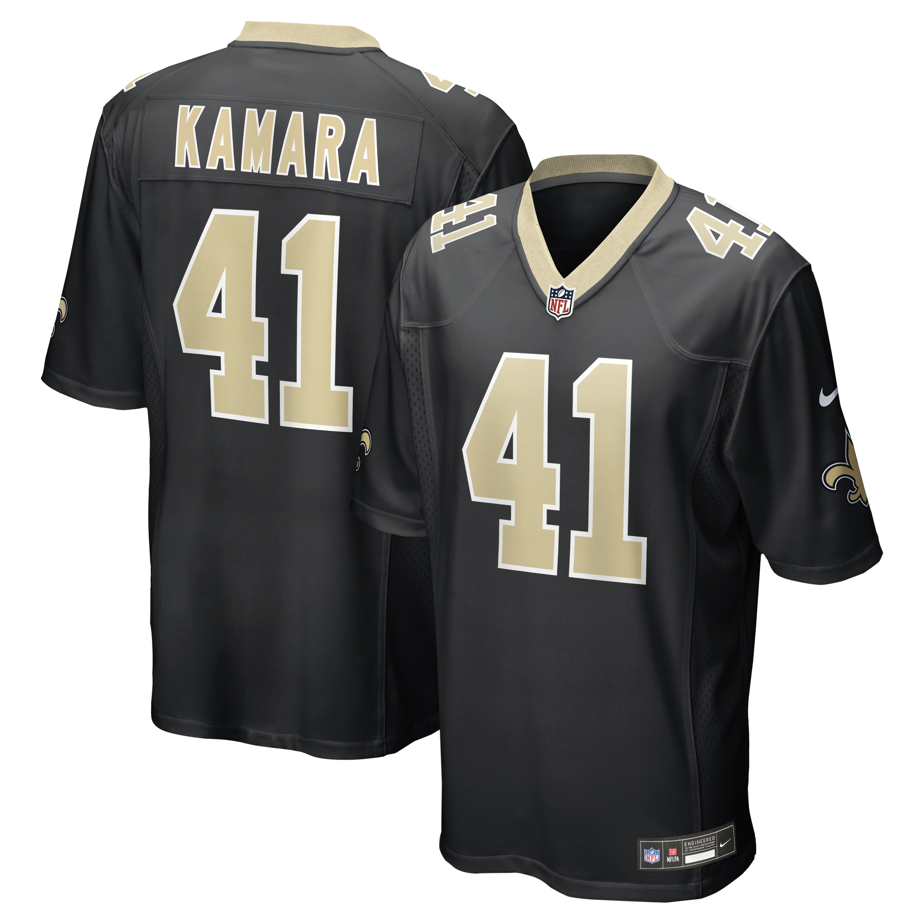 Alvin Kamara New Orleans Saints Game Jersey - Black | Stitched Football Jersey TJS1683
