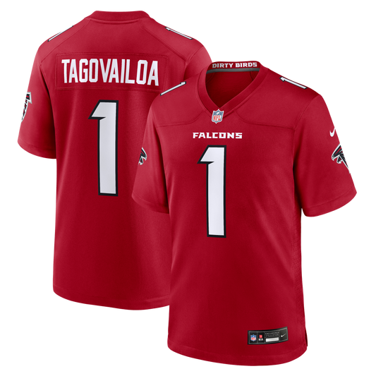 Tua Tagovailoa Atlanta Falcons Game Jersey - Red | Stitched Football Jersey TJS1657